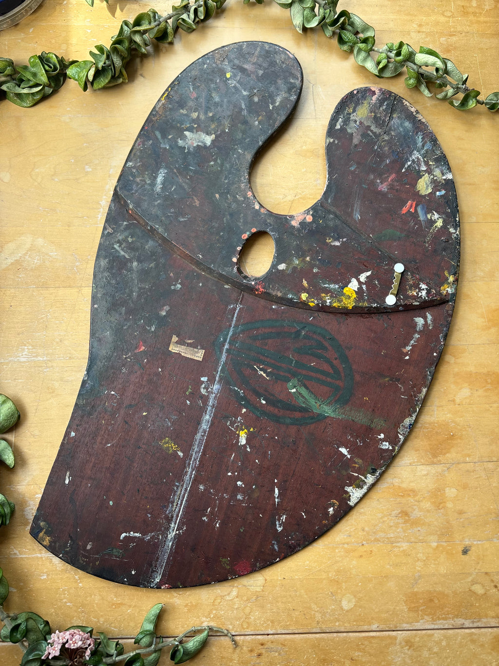 Large Antique Artists Pallet