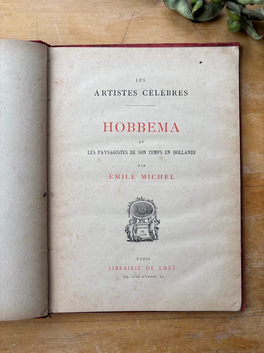 Set of 2 "Les Artistes Celebres" Antique French Books, Fradonard and Hobbema