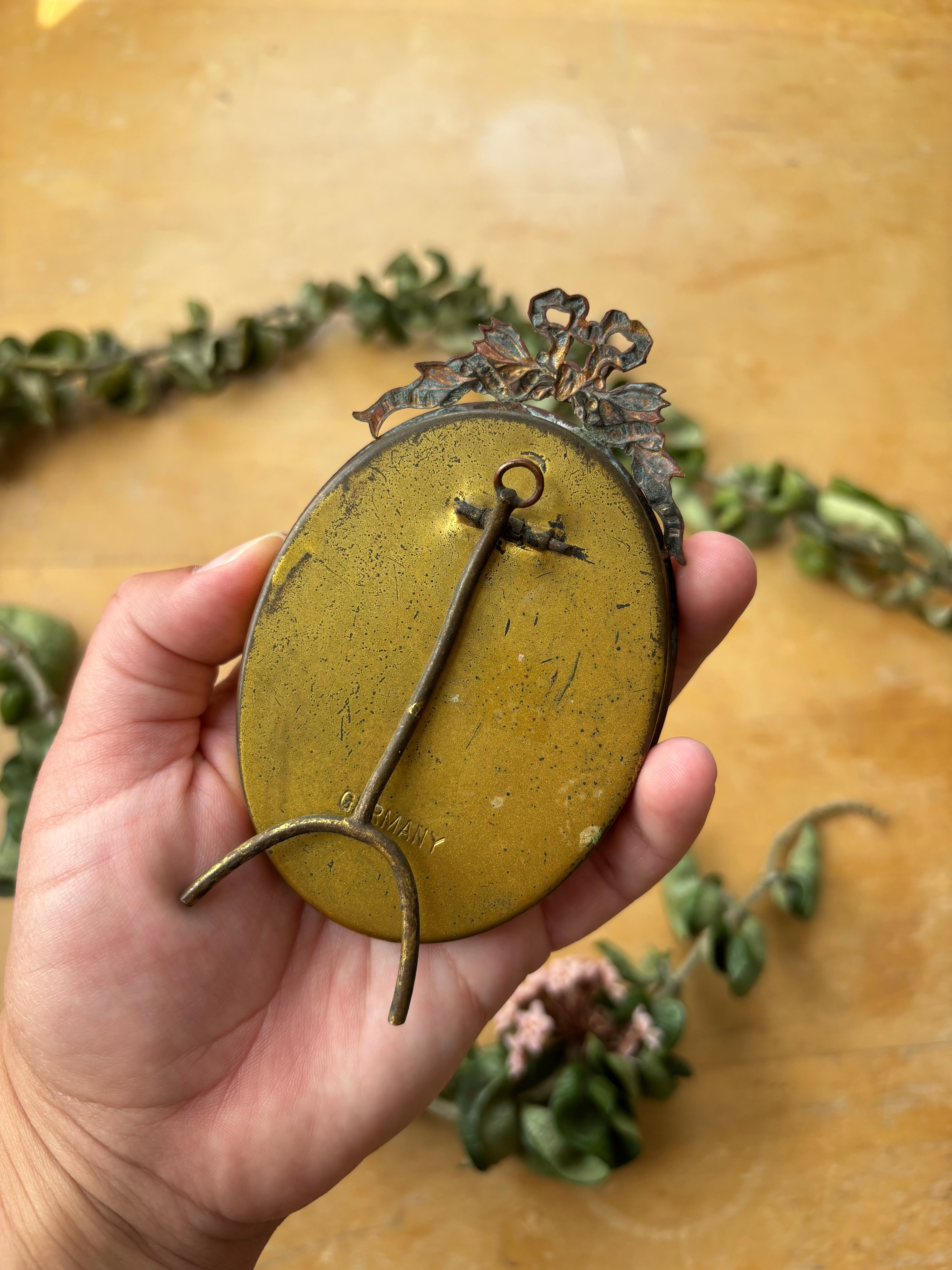 Small Antique Brass Frame, Germany