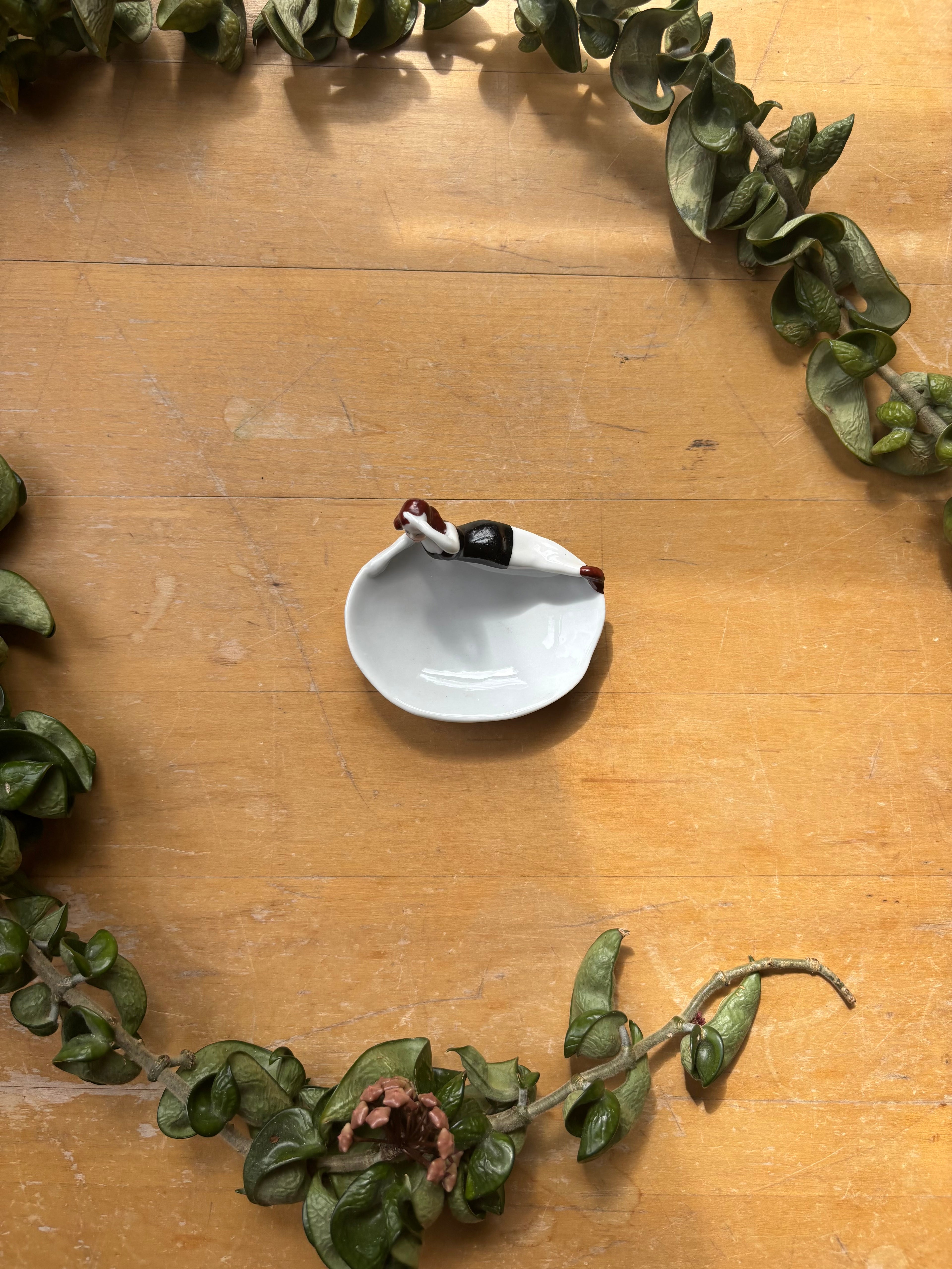 Art Deco Swimming Lady Ring Dish
