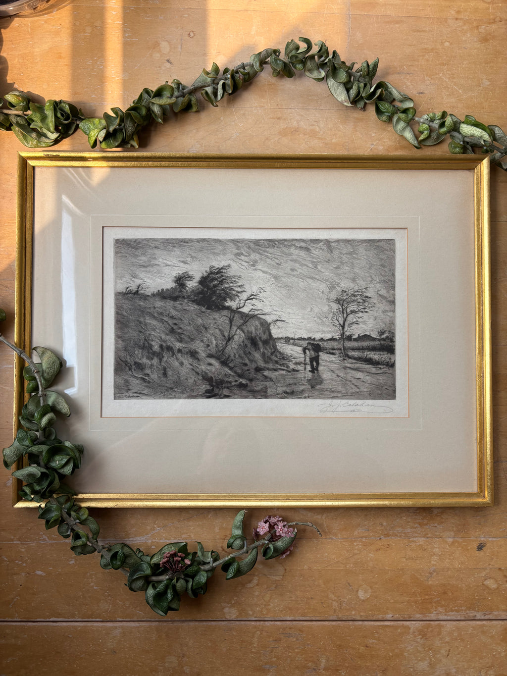Antique J.J. Calahan Etching