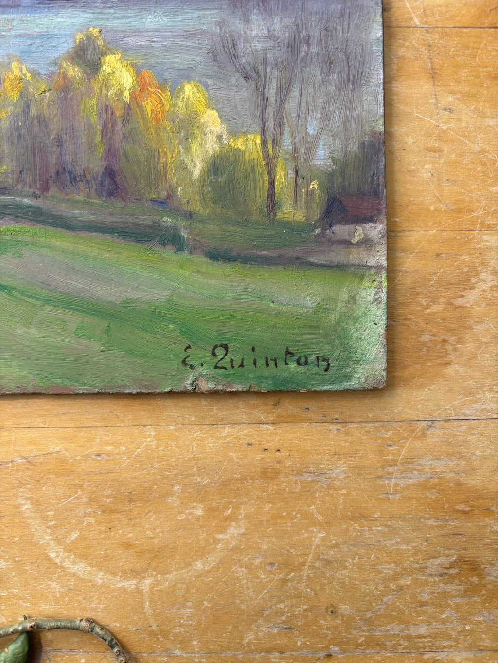 E. Quinton Oil Painting, Lakeside