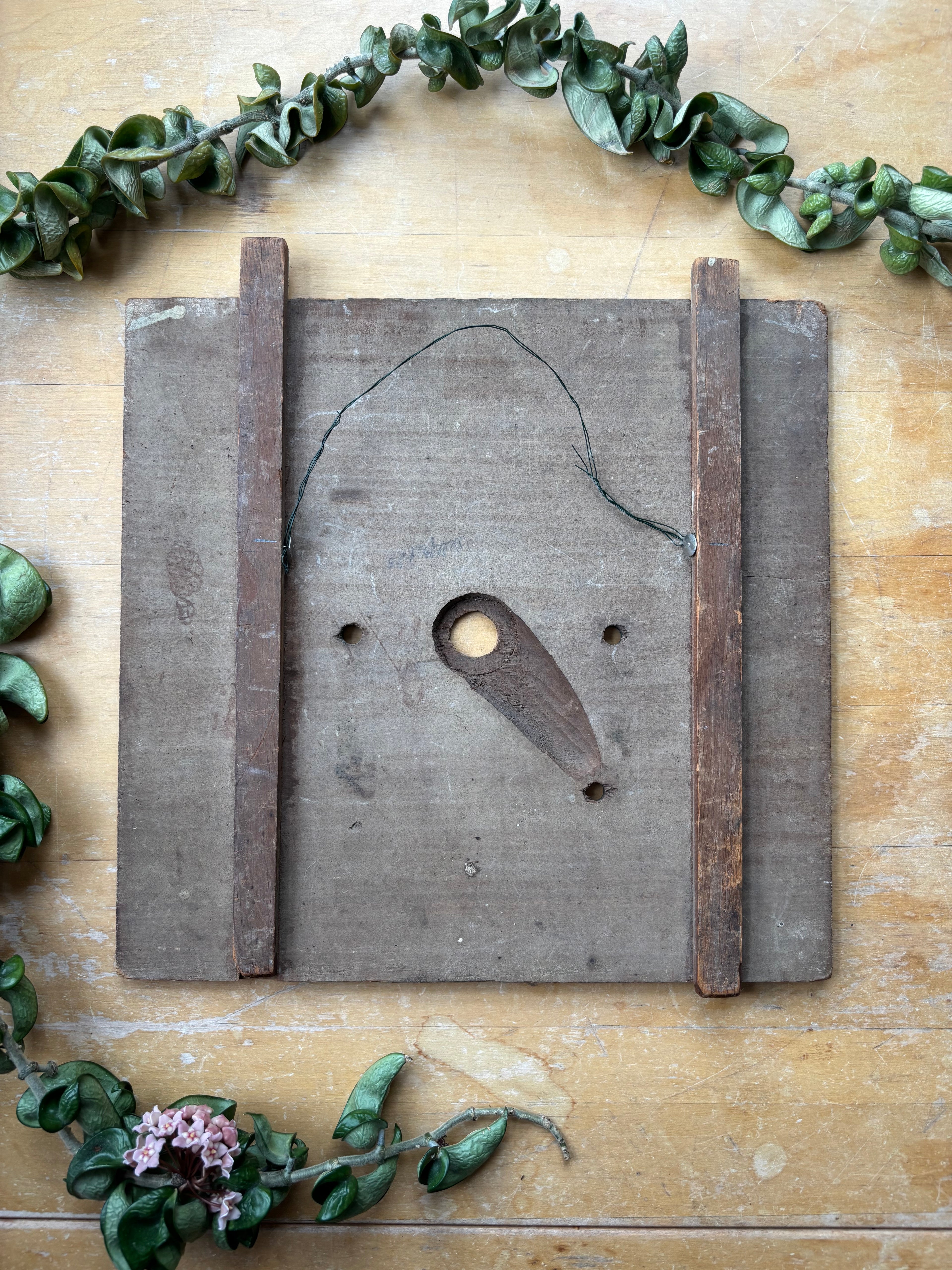 Antique Worn Pillar Clock Face