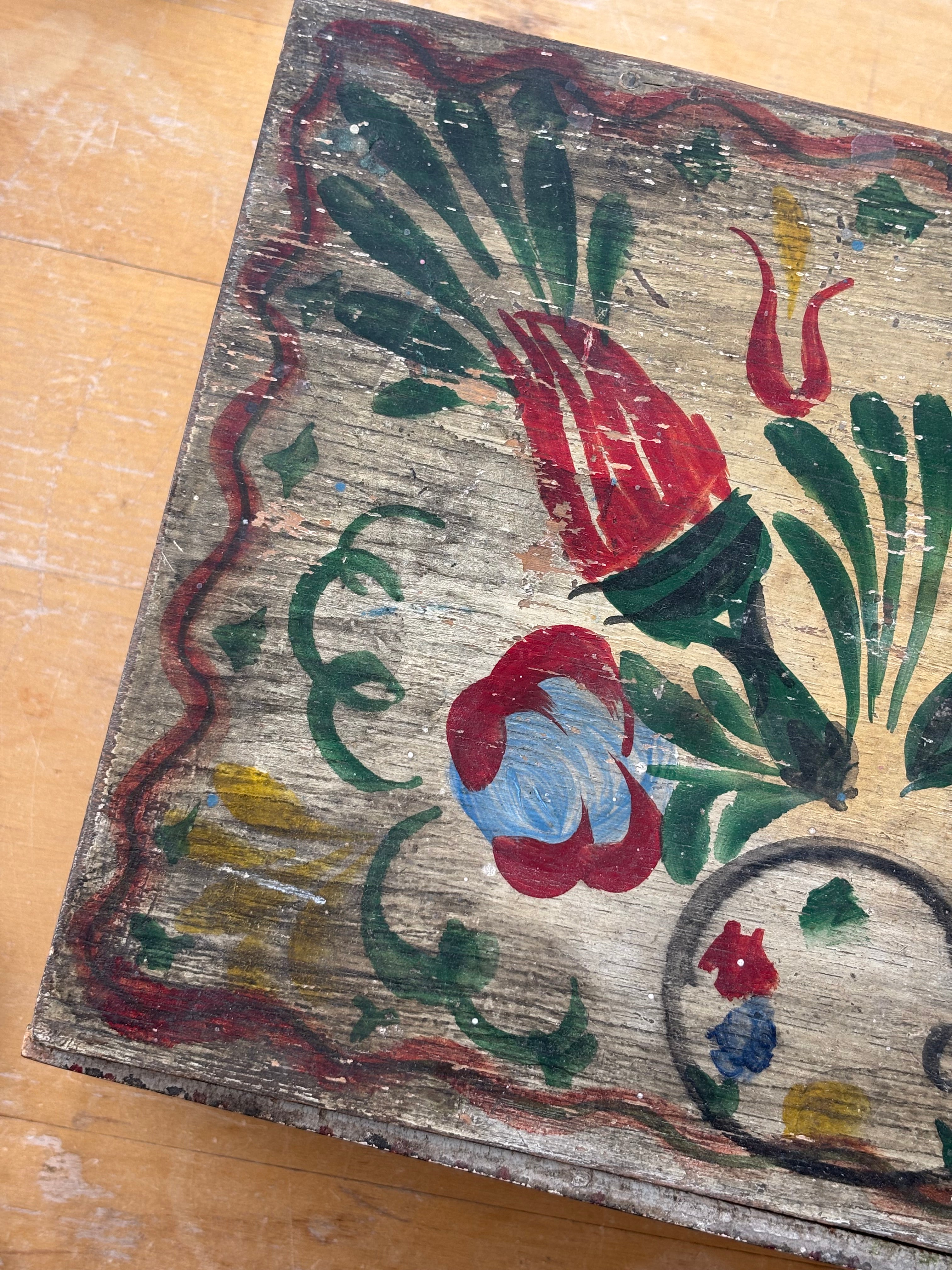 Antique Folk Artists Box