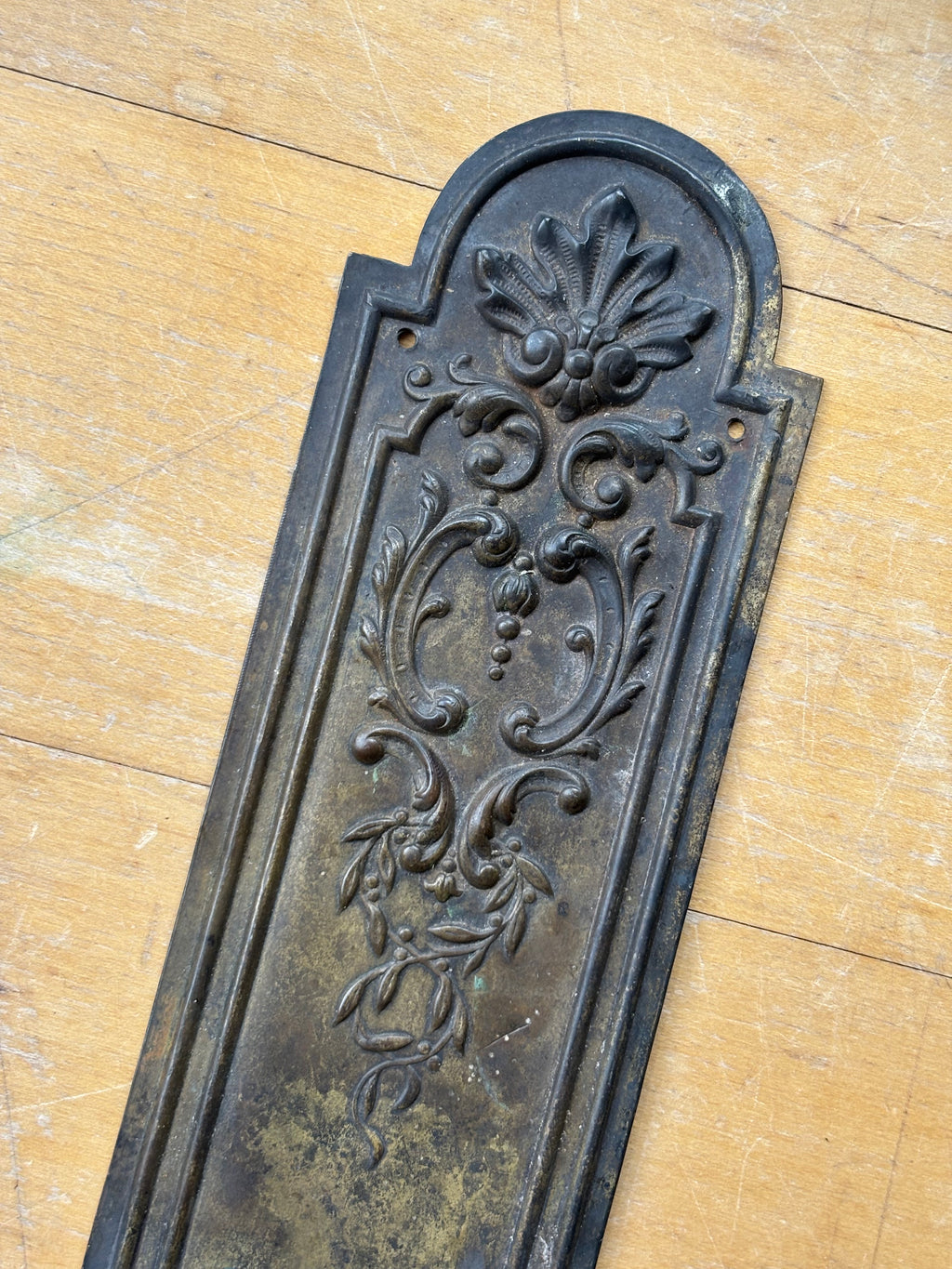 Antique Brass Door Push Plate