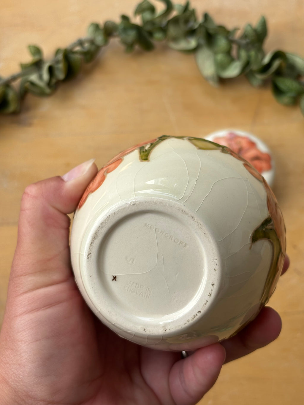 Vintage Moorcroft "Hibiscus" Ginger Jar, Small