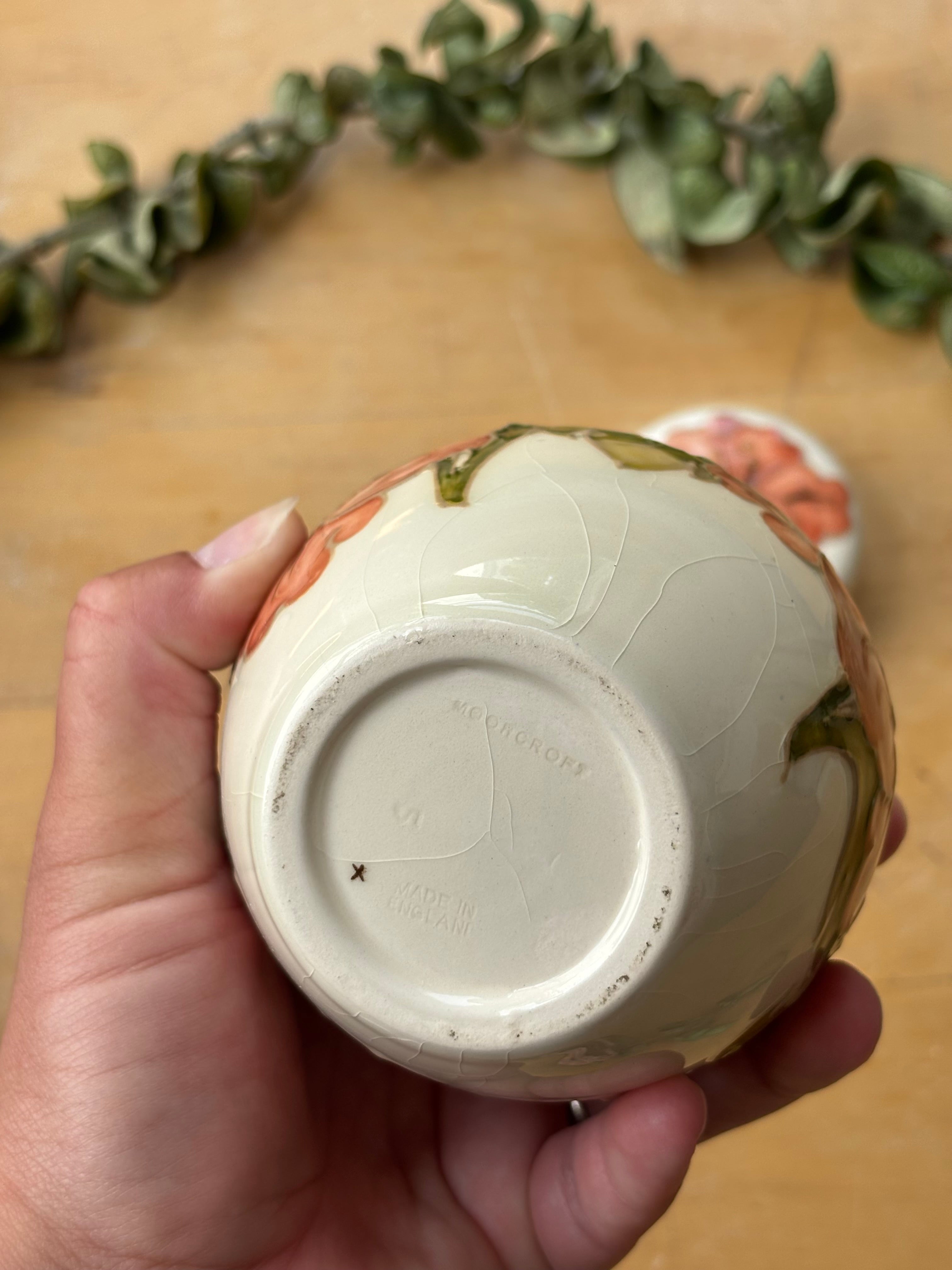 Vintage Moorcroft "Hibiscus" Ginger Jar, Small