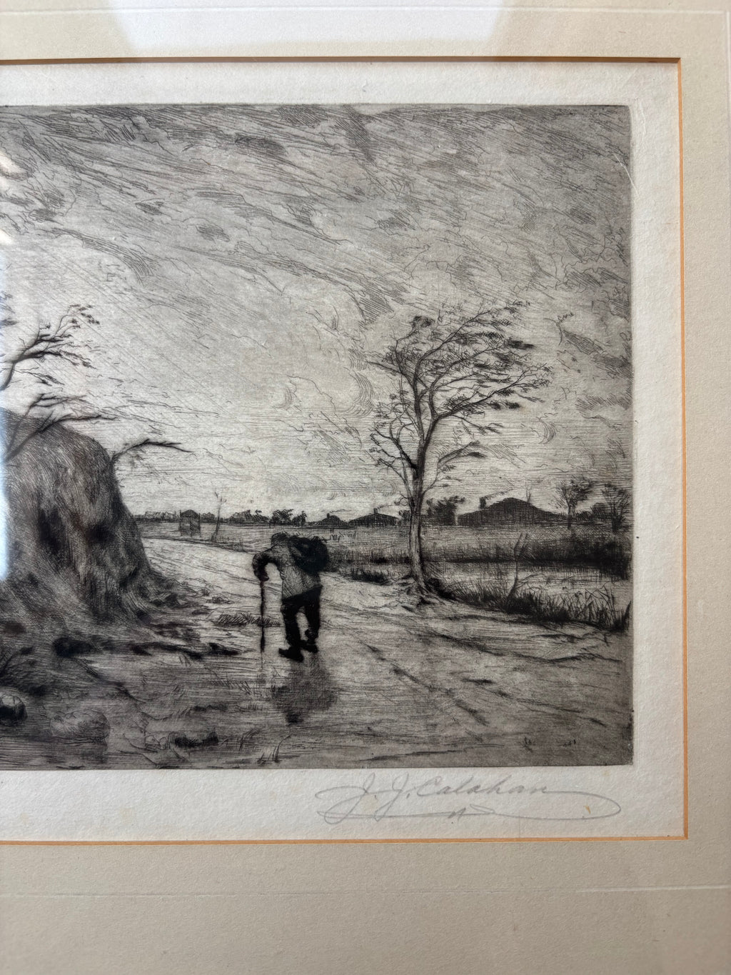Antique J.J. Calahan Etching