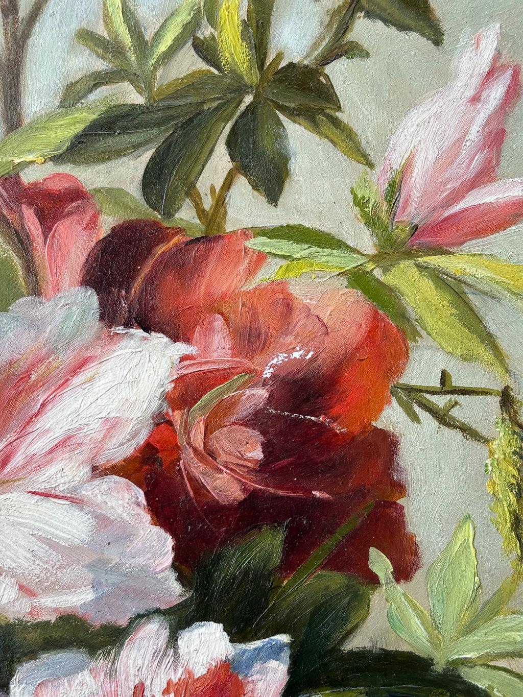 Antique Lily Still Life Painting