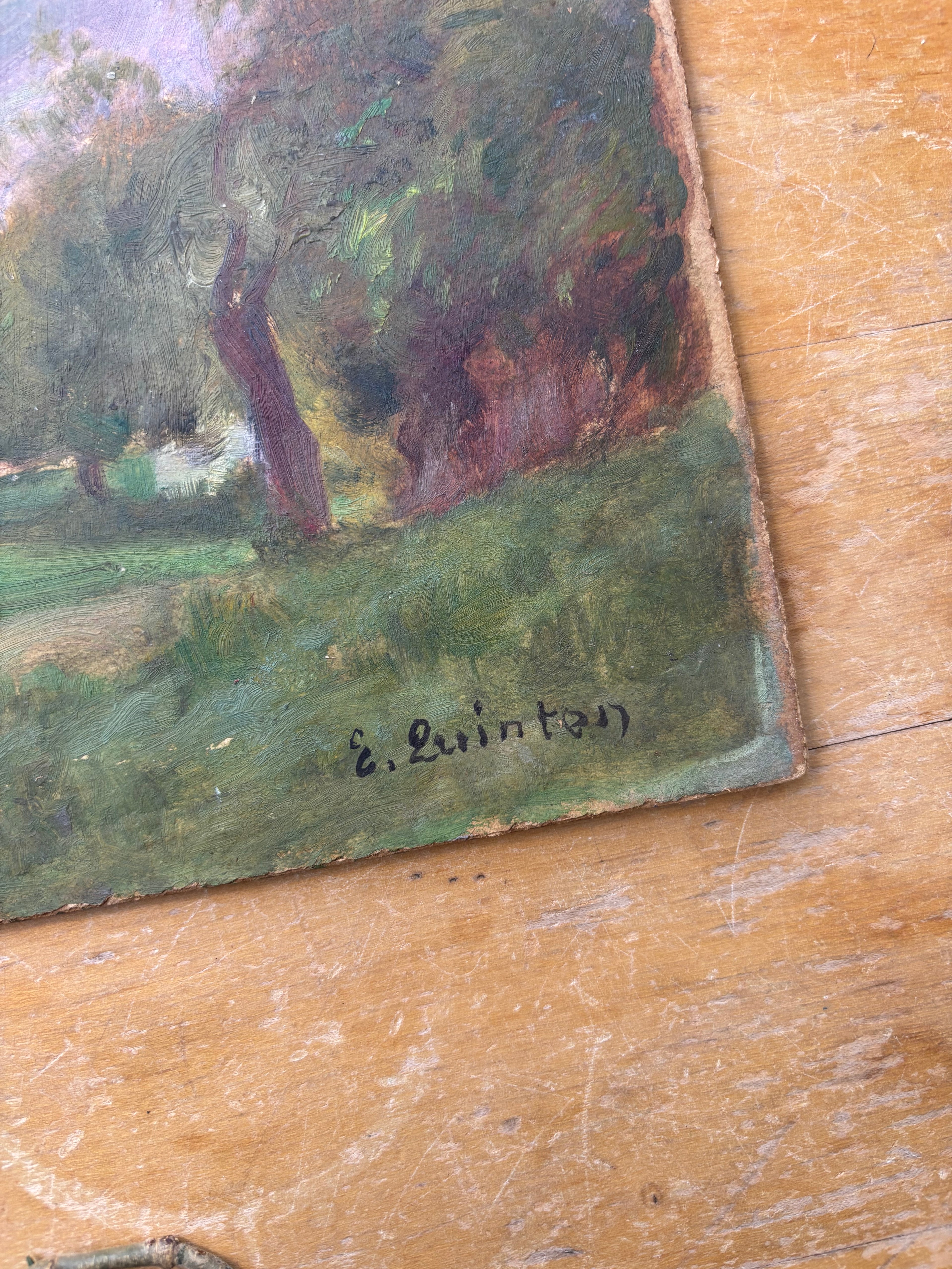 E. Quinton Oil Painting, Mountainside