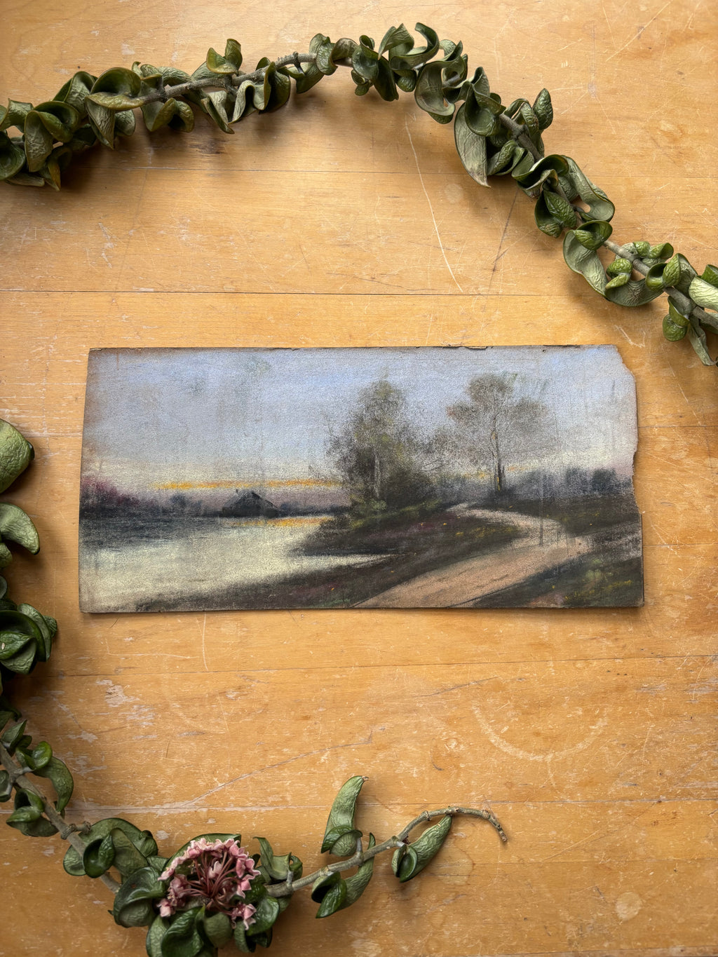 Pastel No. 2 - Winding Road at Sunset