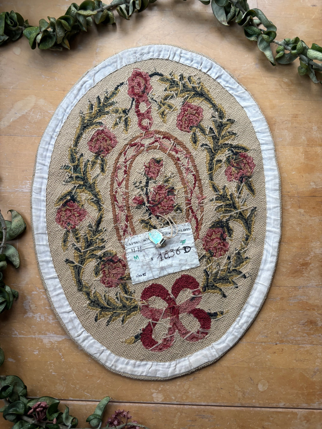 Antique French Foot Stool Cushion