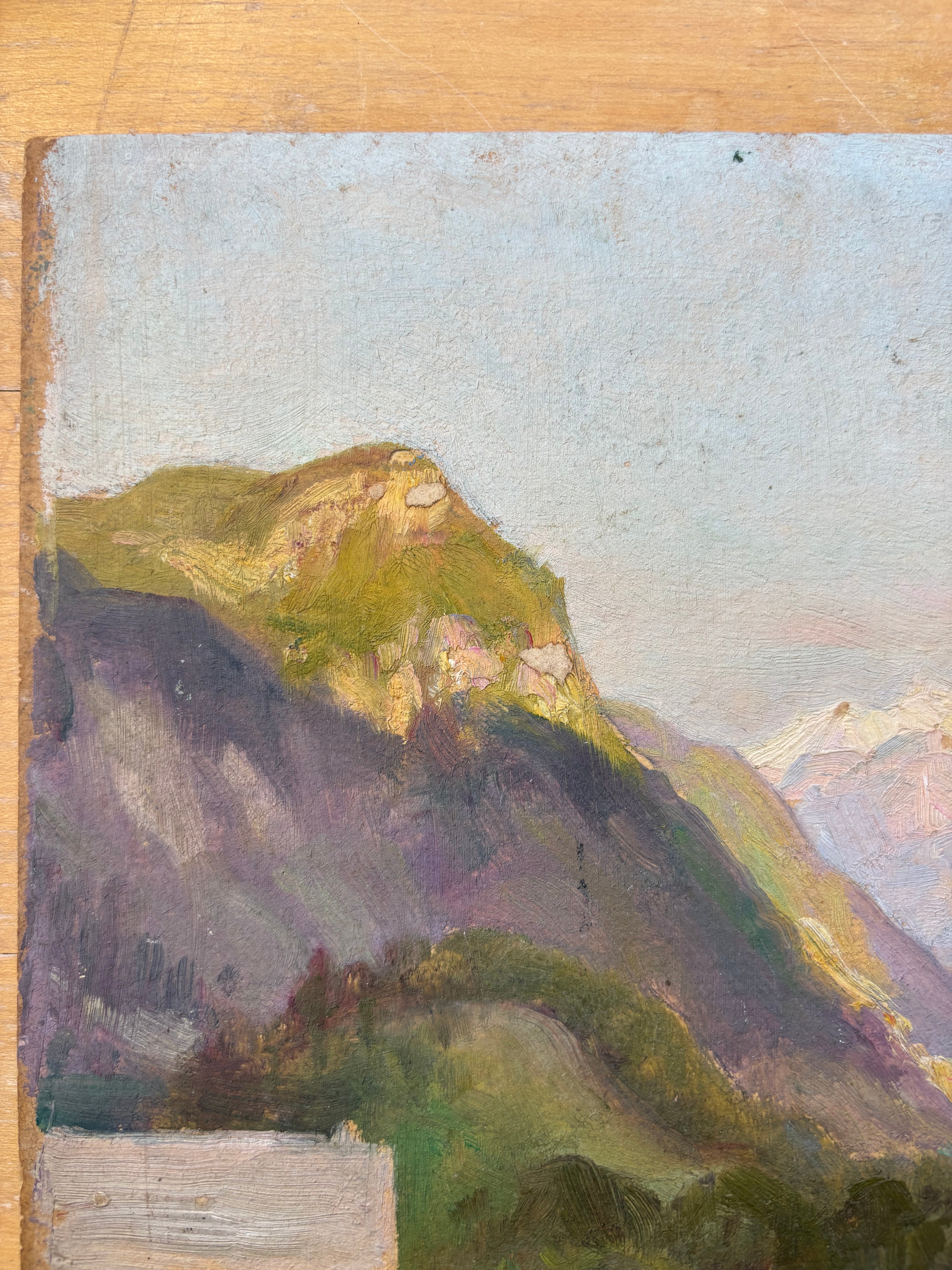 E. Quinton Oil Painting, Mountainside