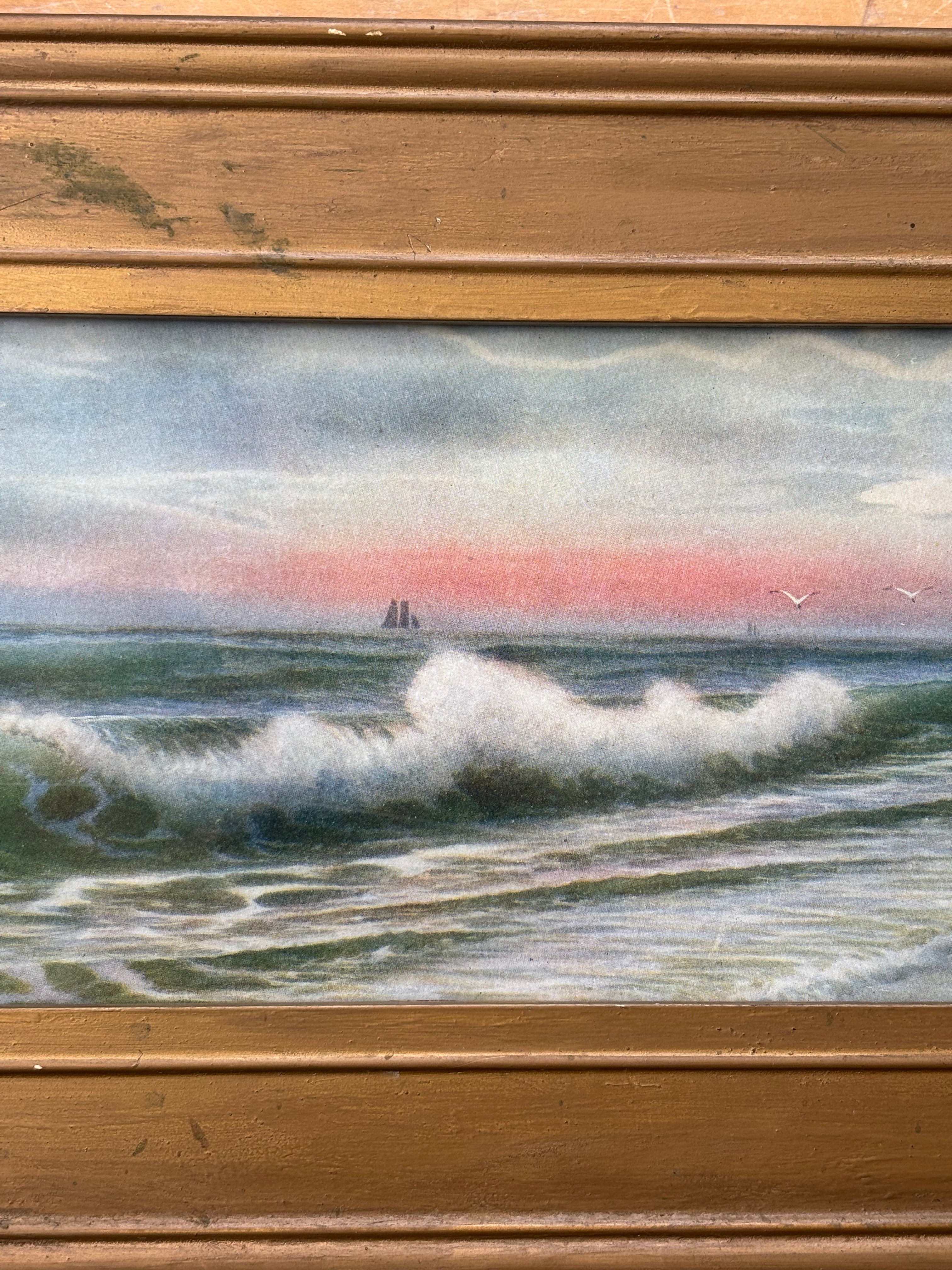 Vintage Oceanside Print (Sunset)