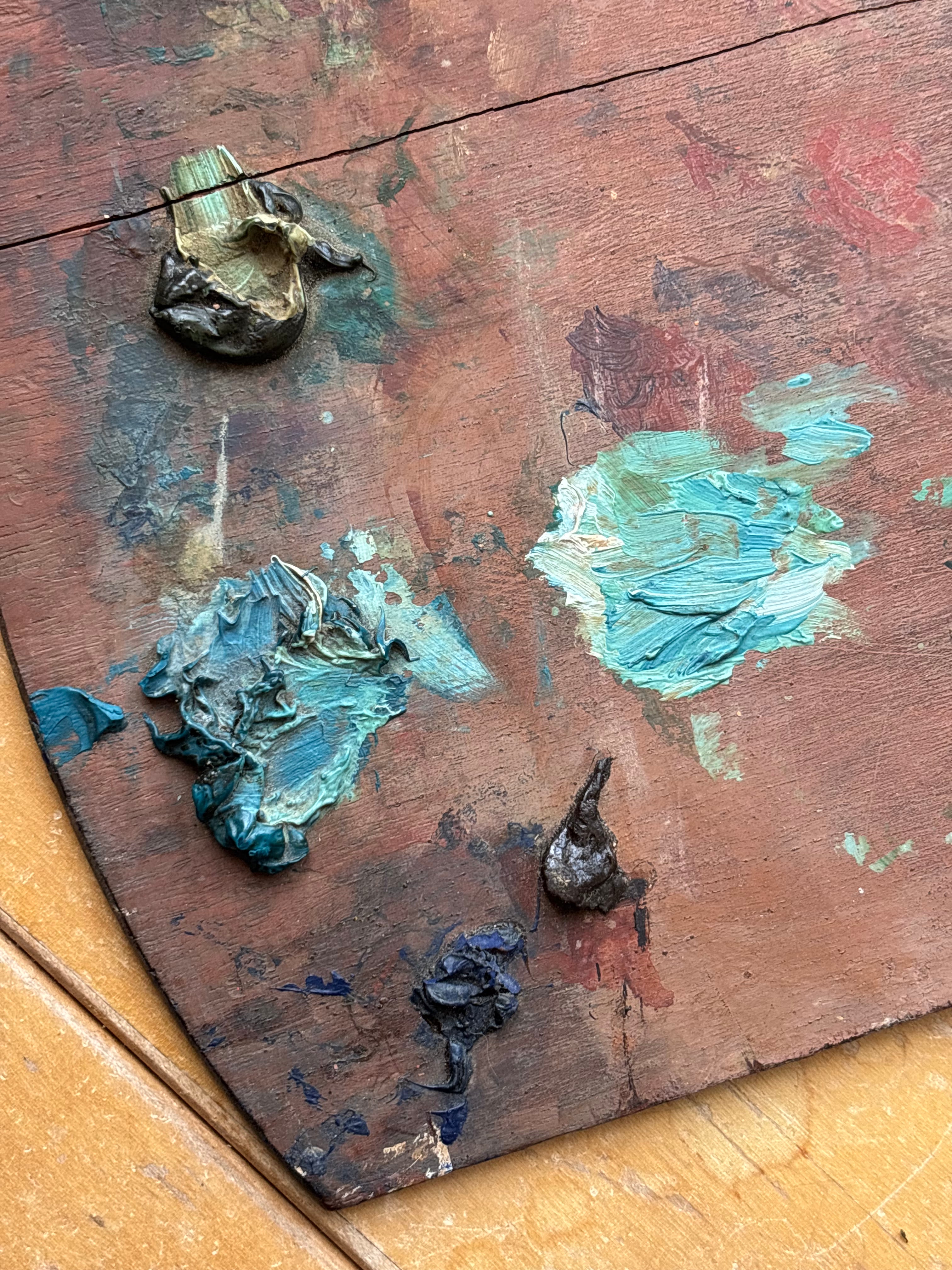 Large Antique Artists Pallet