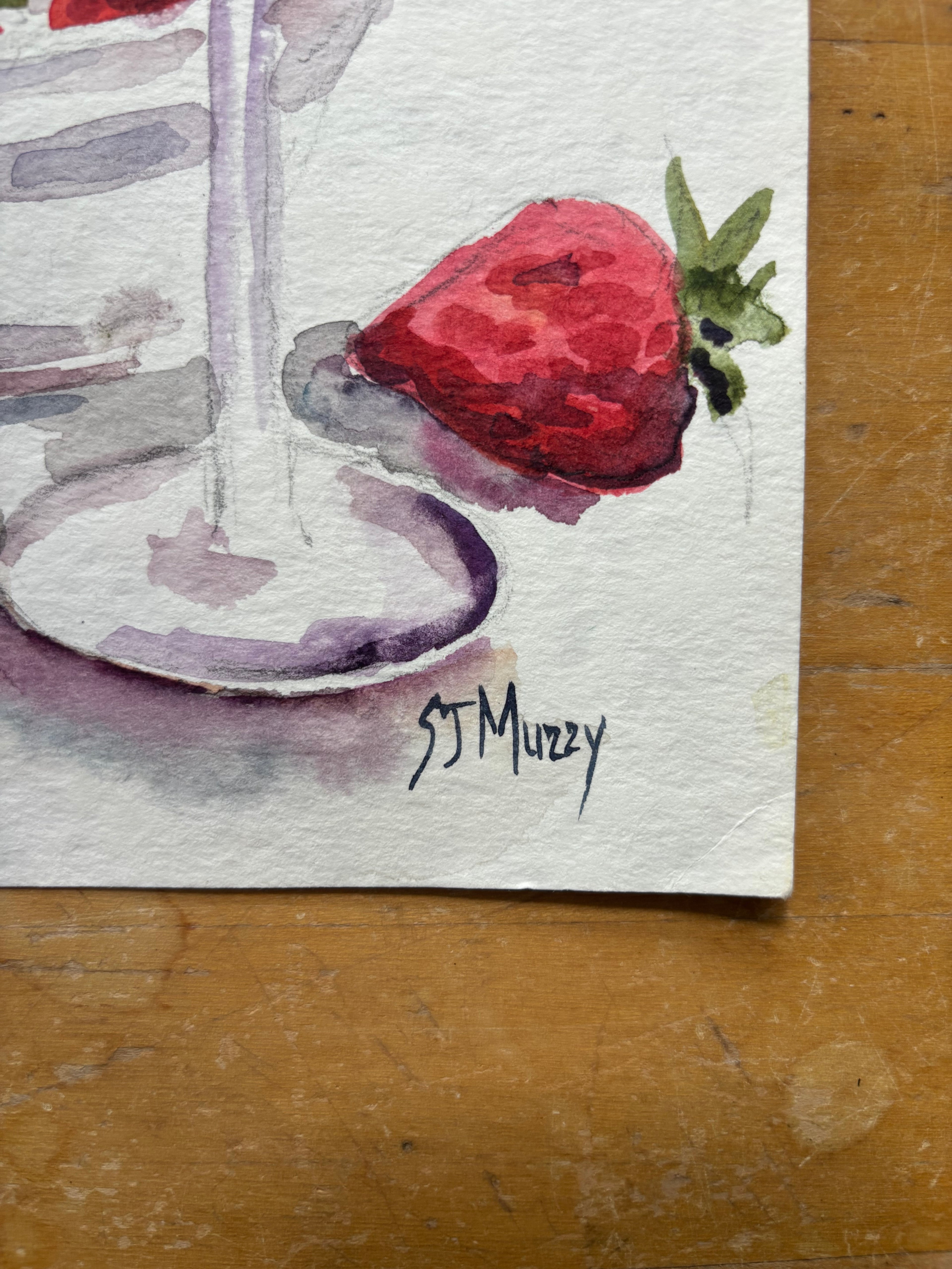 Cocktail Hour Still Life Watercolor Painting