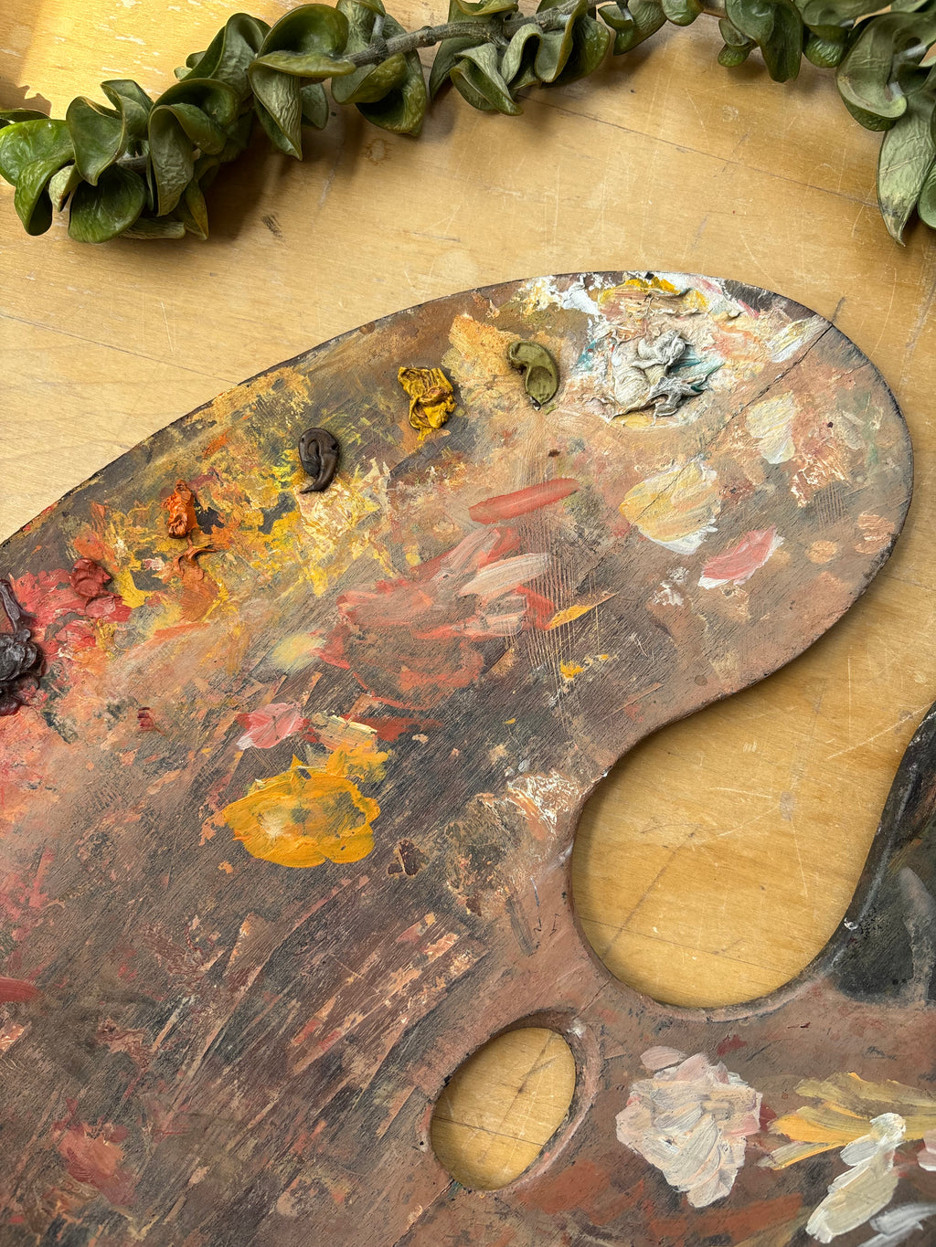 Large Antique Artists Pallet