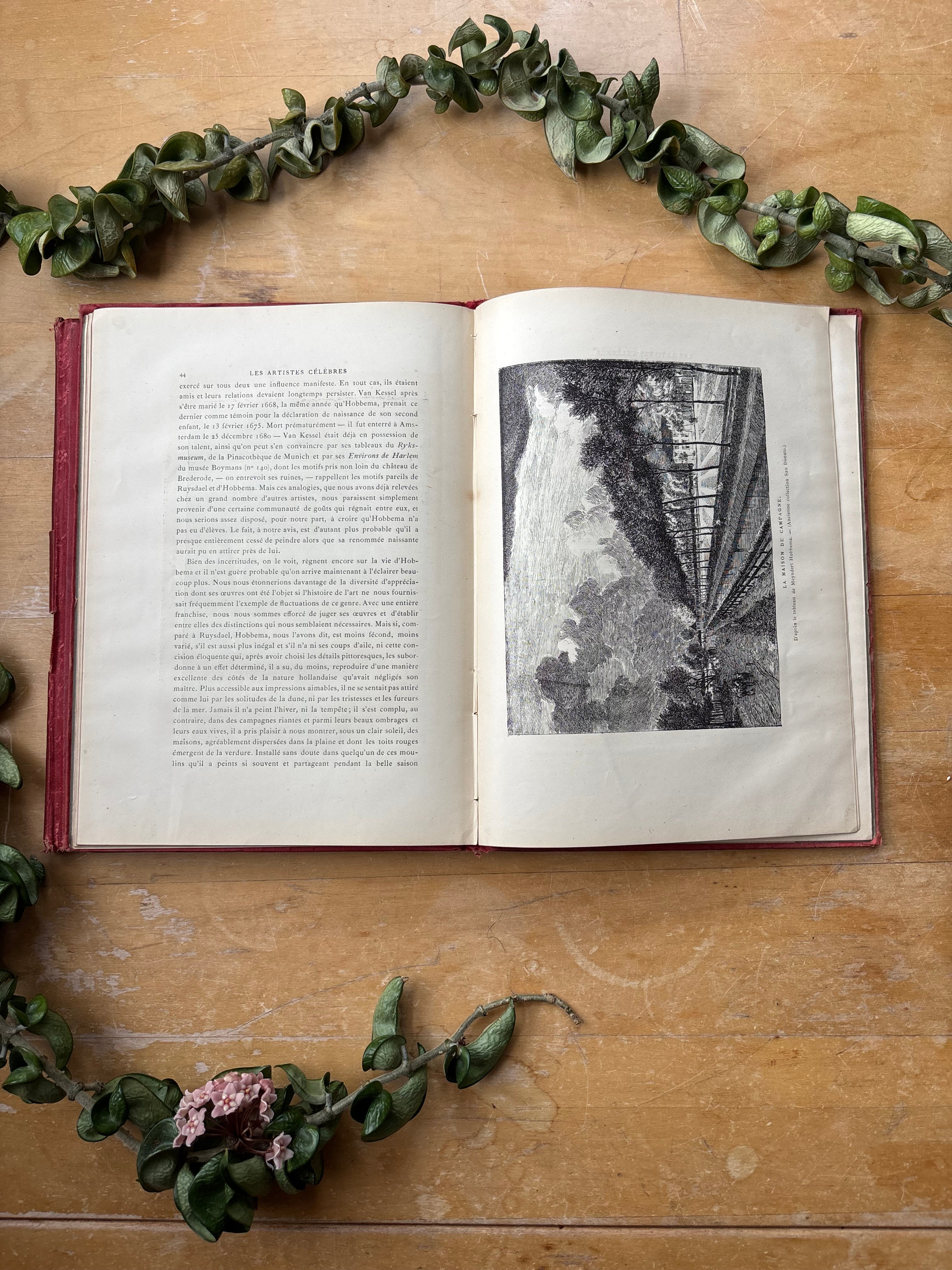 Set of 2 "Les Artistes Celebres" Antique French Books, Fradonard and Hobbema