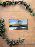 Pastel No. 8 - Sunset on the Creek (with Tree)