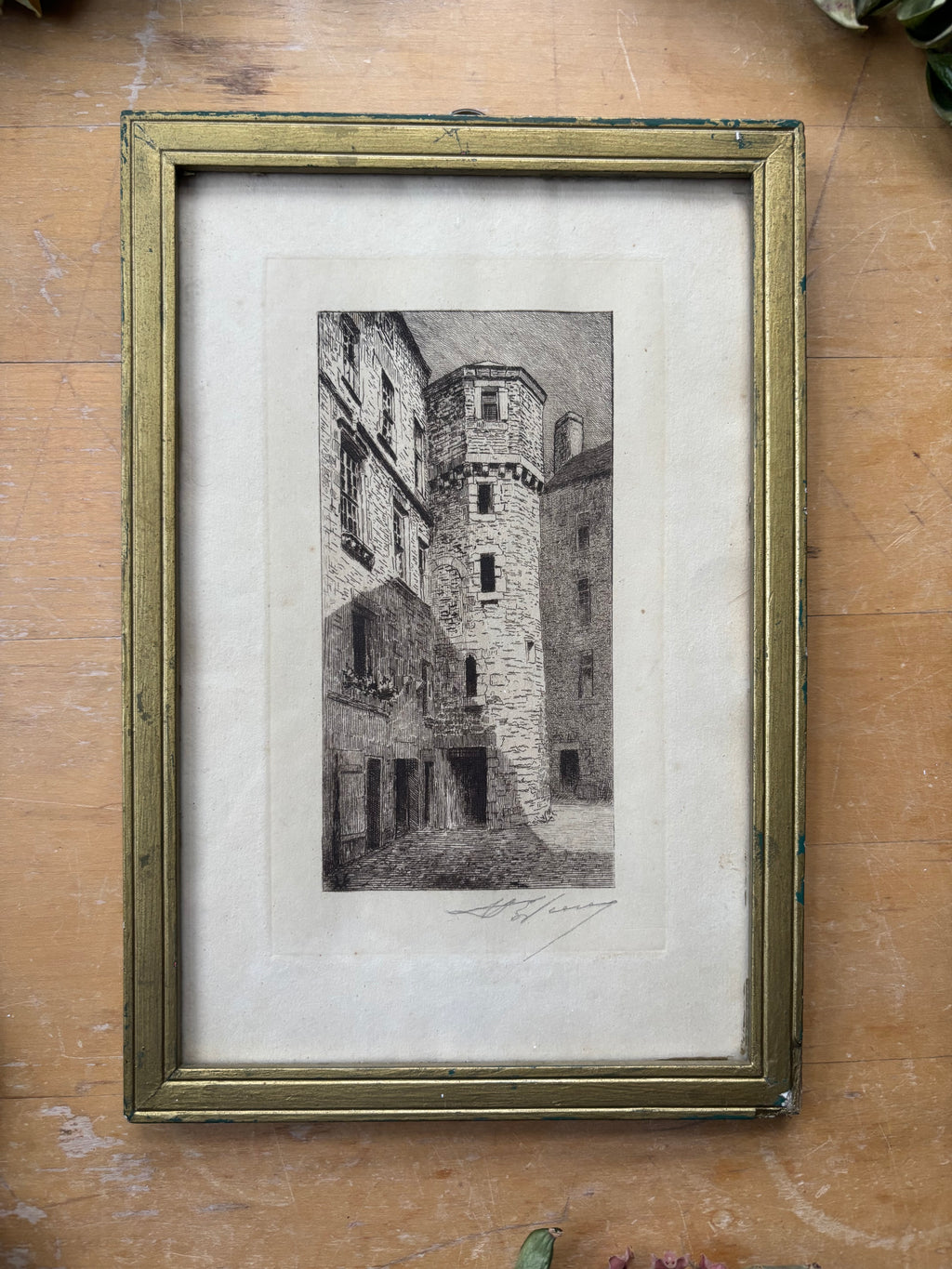 Antique French Etching of St. Melot