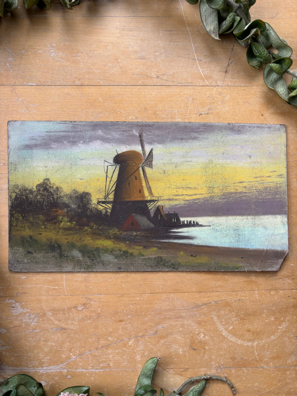 Pastel No. 6 - Windmill at Sunrise