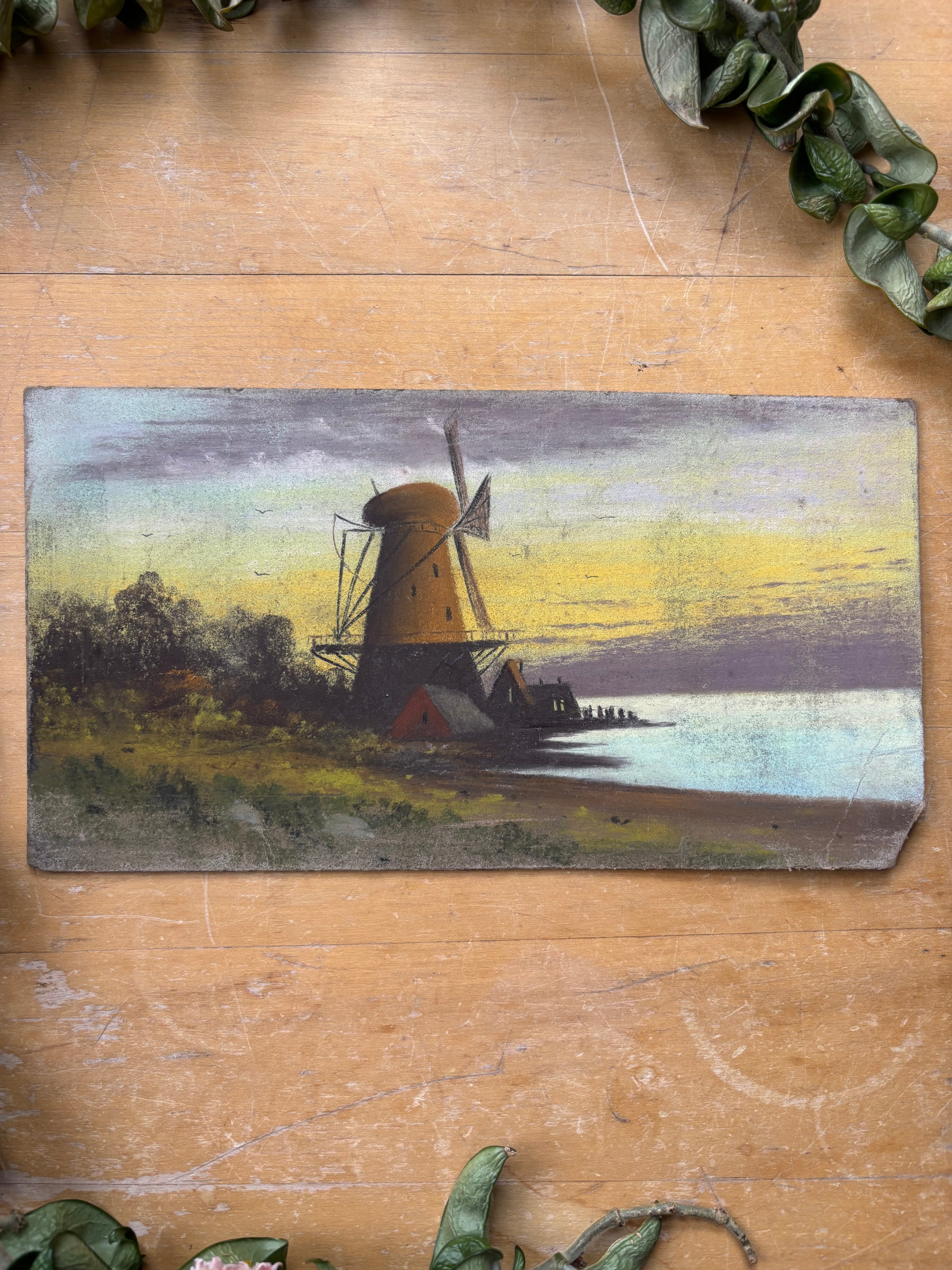 Pastel No. 6 - Windmill at Sunrise