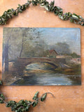 Countryside Bridge, Oil on Board