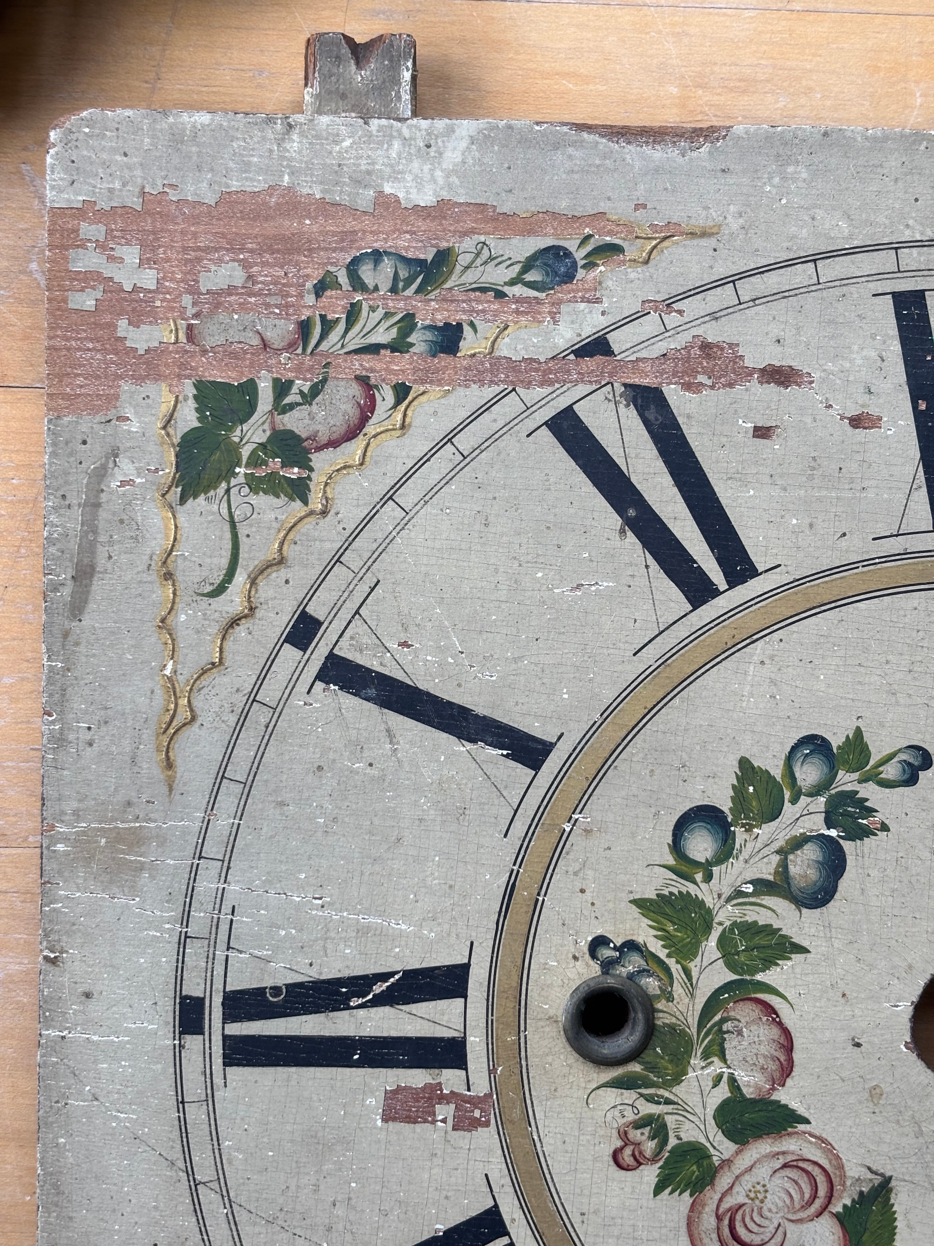Antique Worn Pillar Clock Face