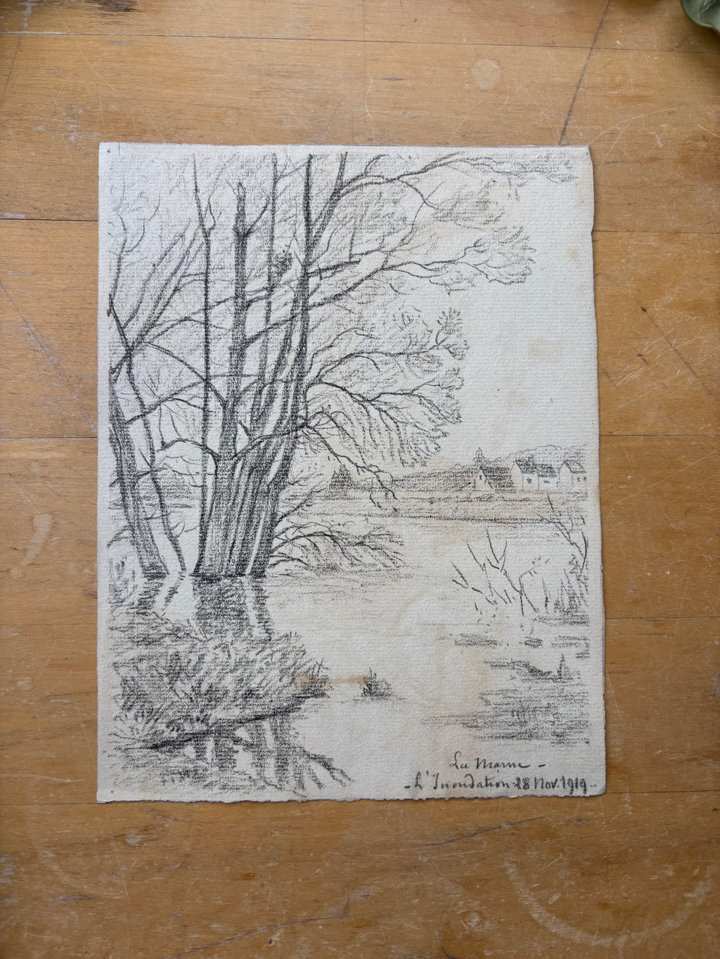 "La Marne" drawing by Paul Louchet