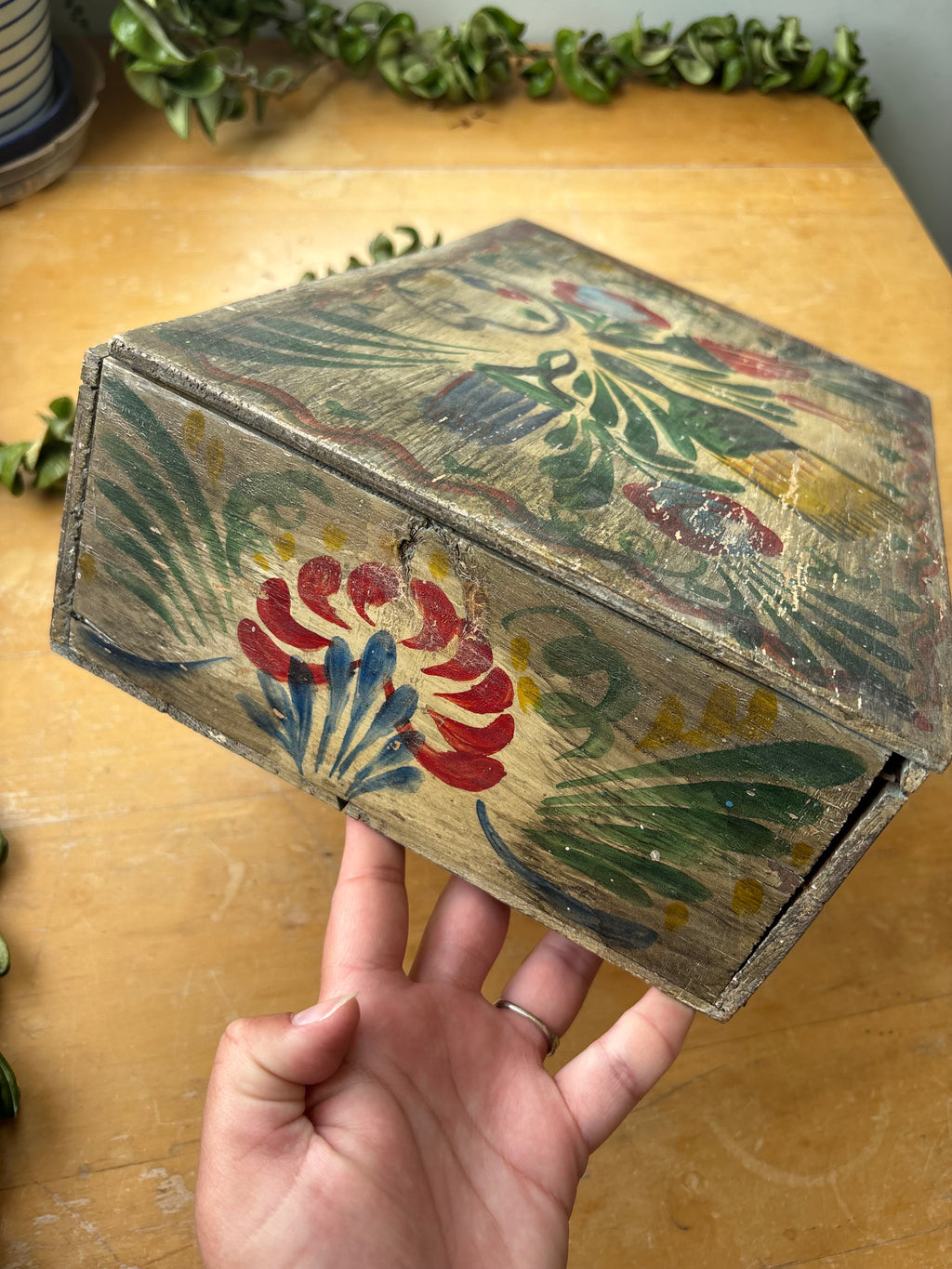 Antique Folk Artists Box