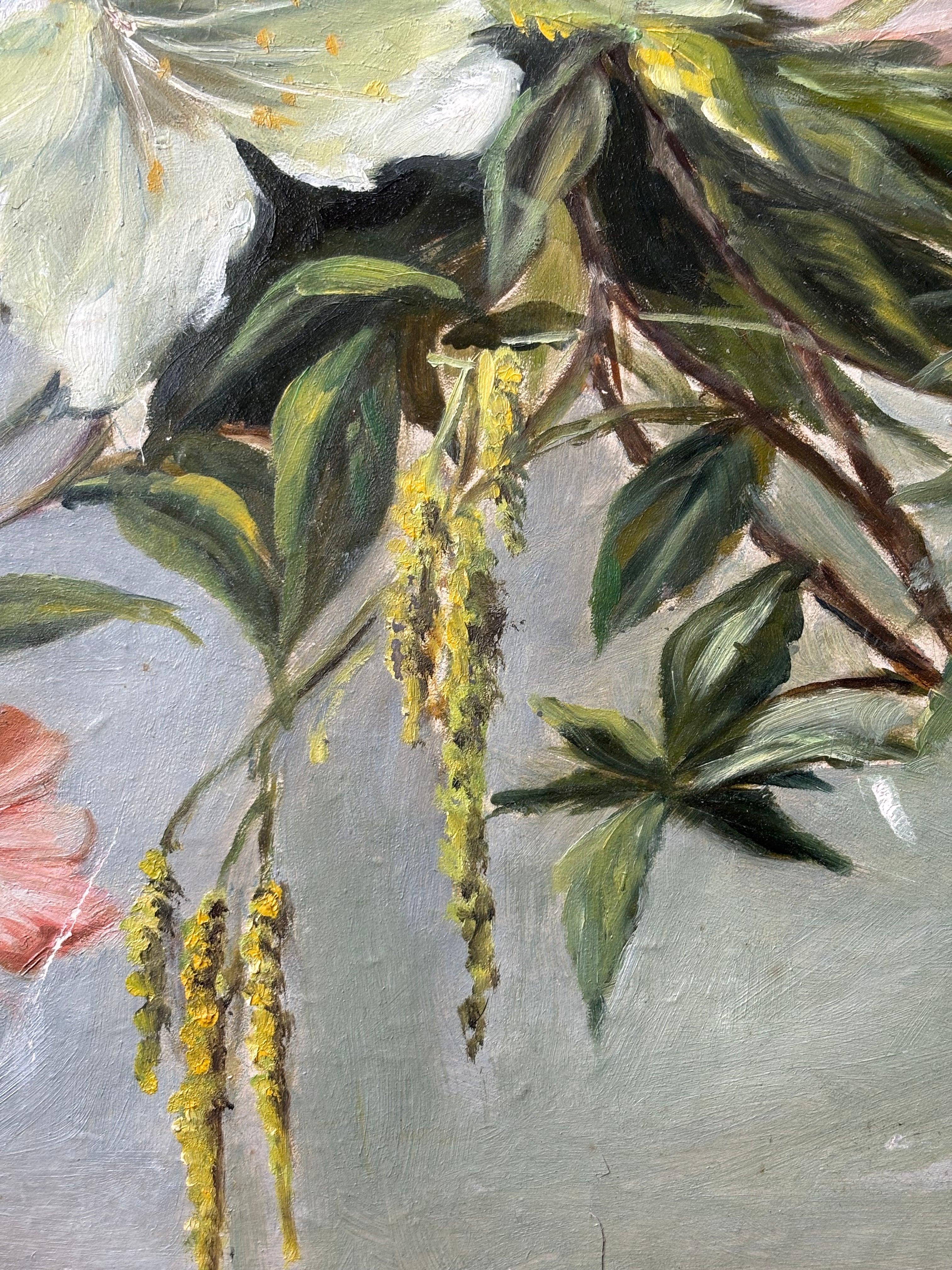 Antique Lily Still Life Painting