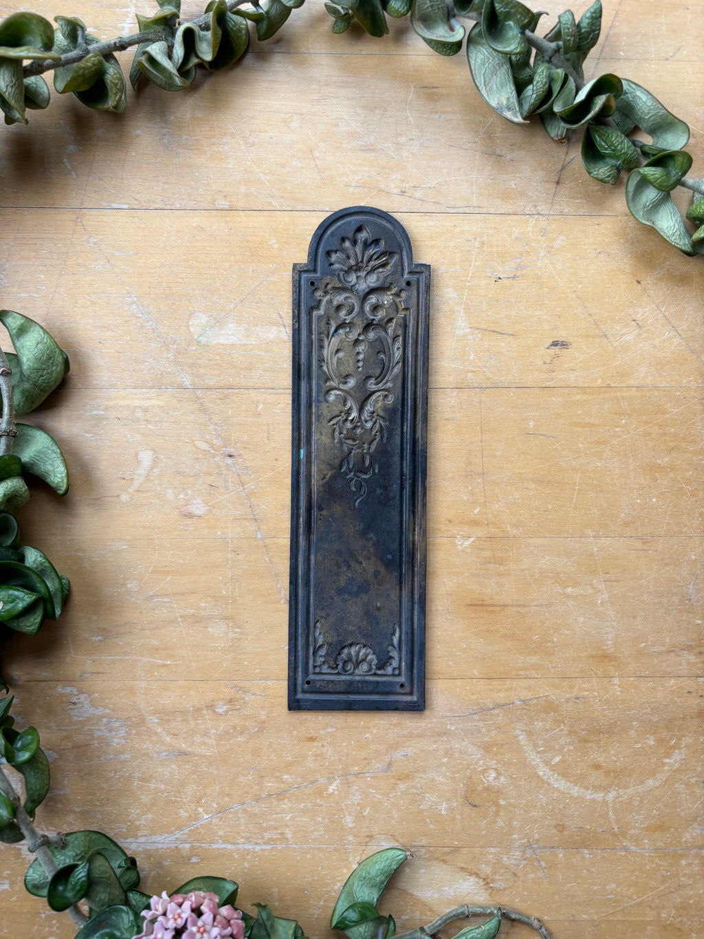 Antique Brass Door Push Plate