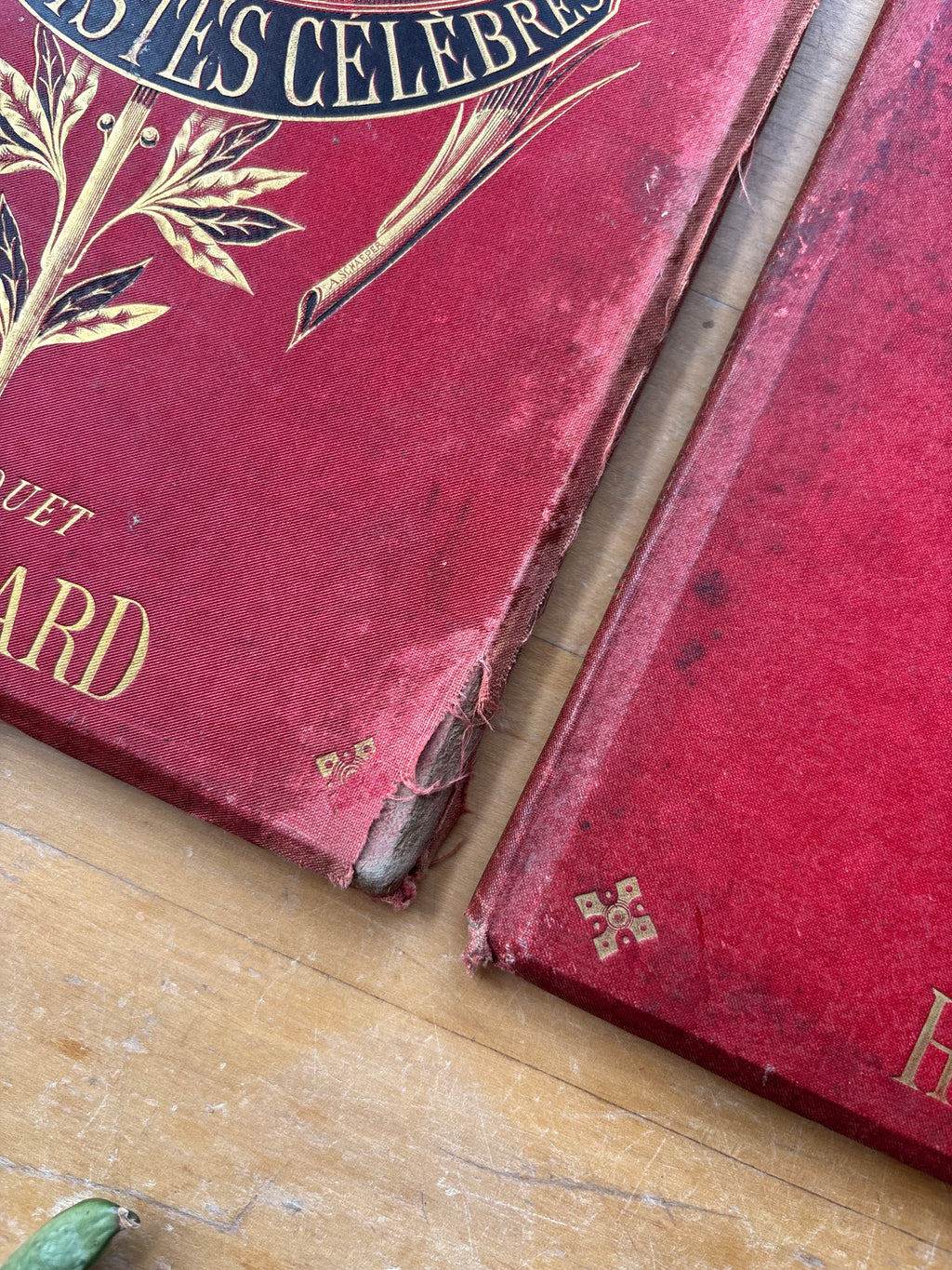 Set of 2 "Les Artistes Celebres" Antique French Books, Fradonard and Hobbema