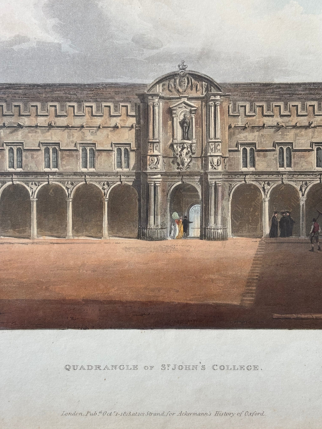 Quadrangle of St. John's College Etching, 1814