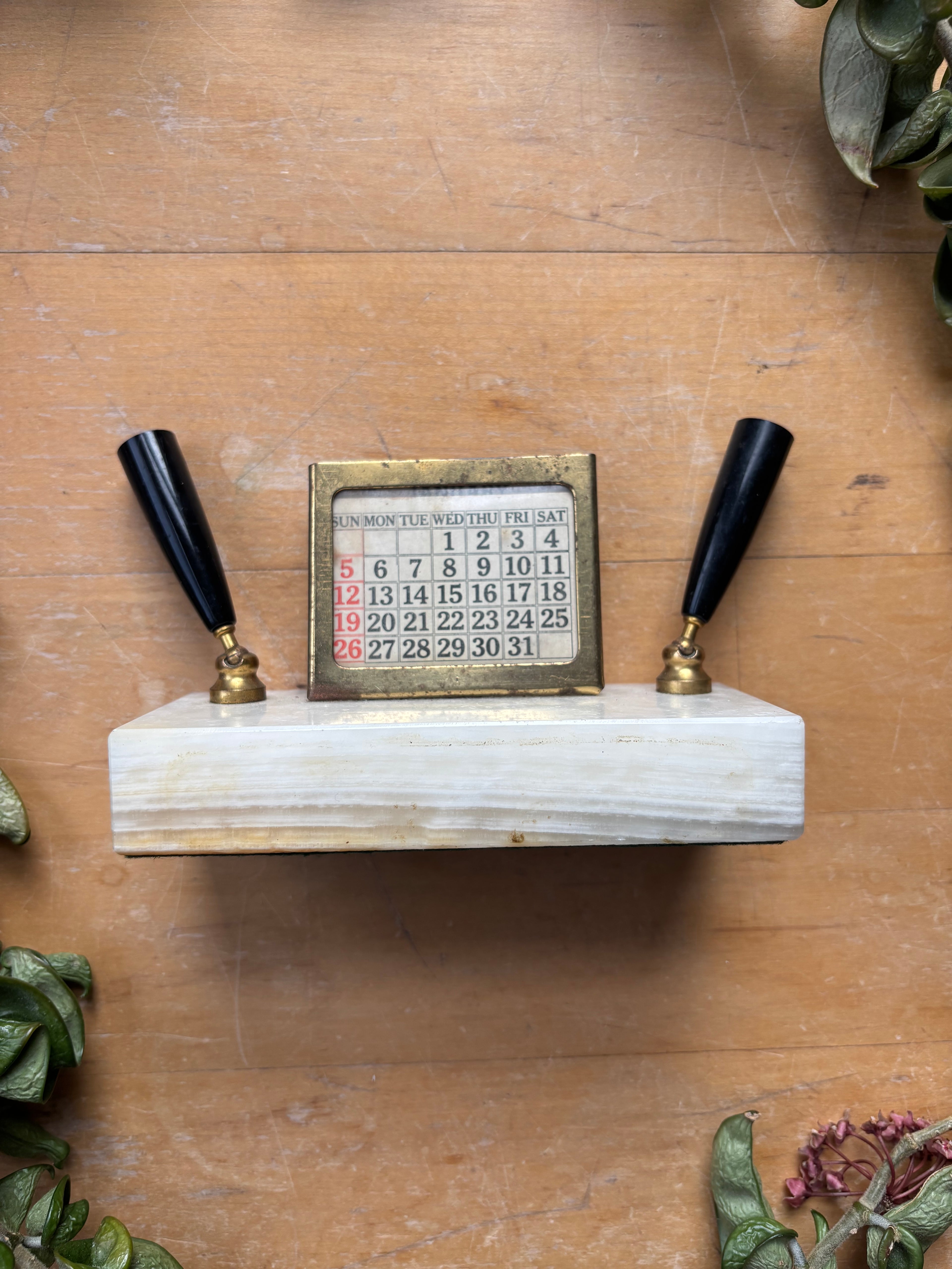 Vintage Onyx Manufacturing Perpetual Calendar