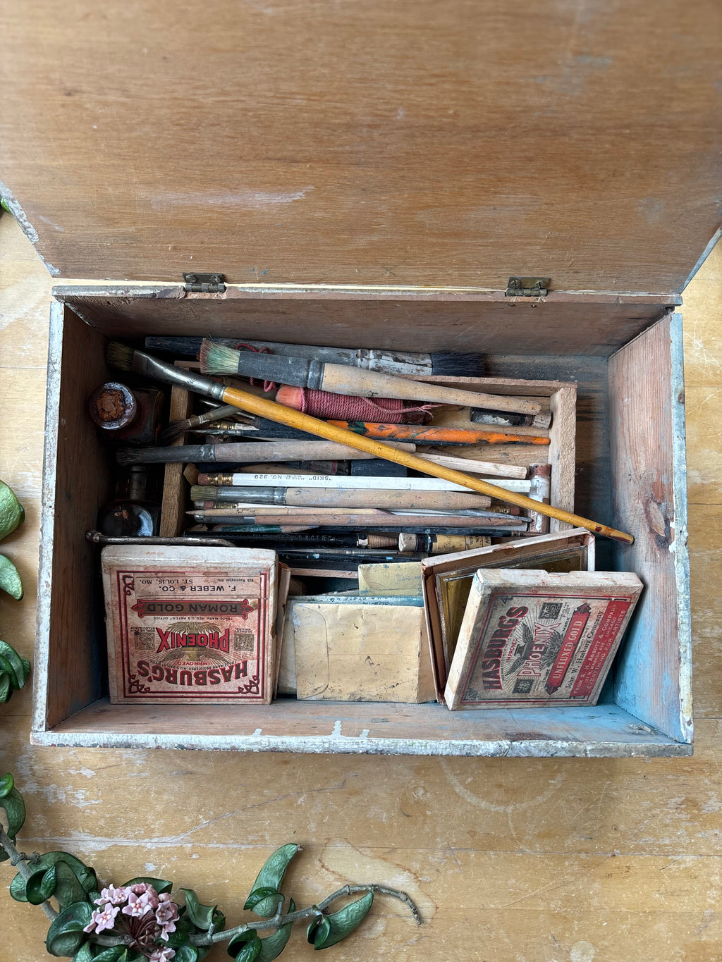 Antique Folk Artists Box
