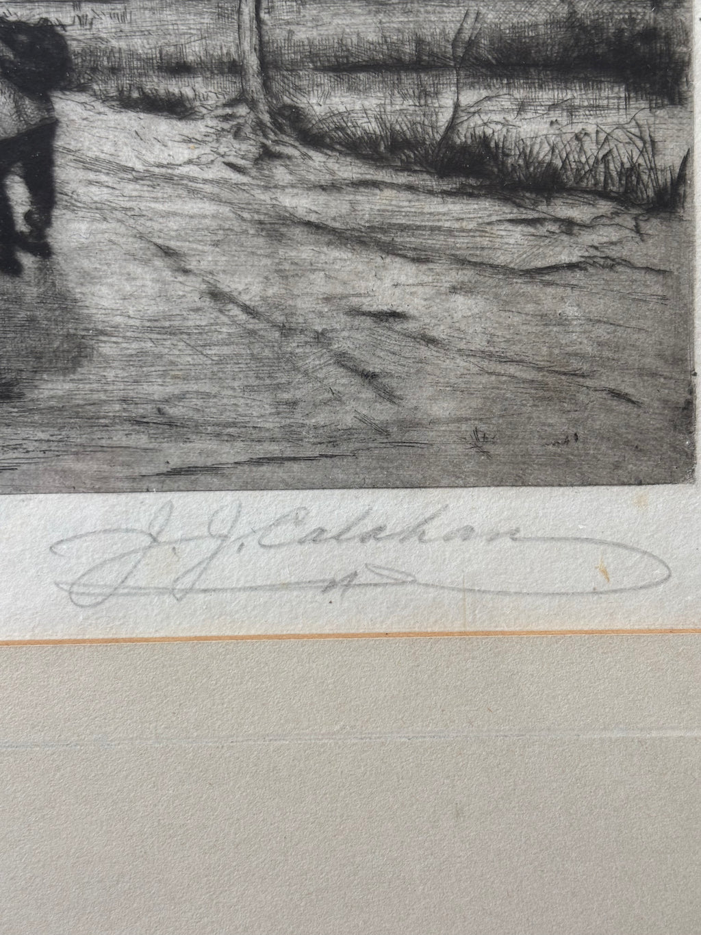 Antique J.J. Calahan Etching