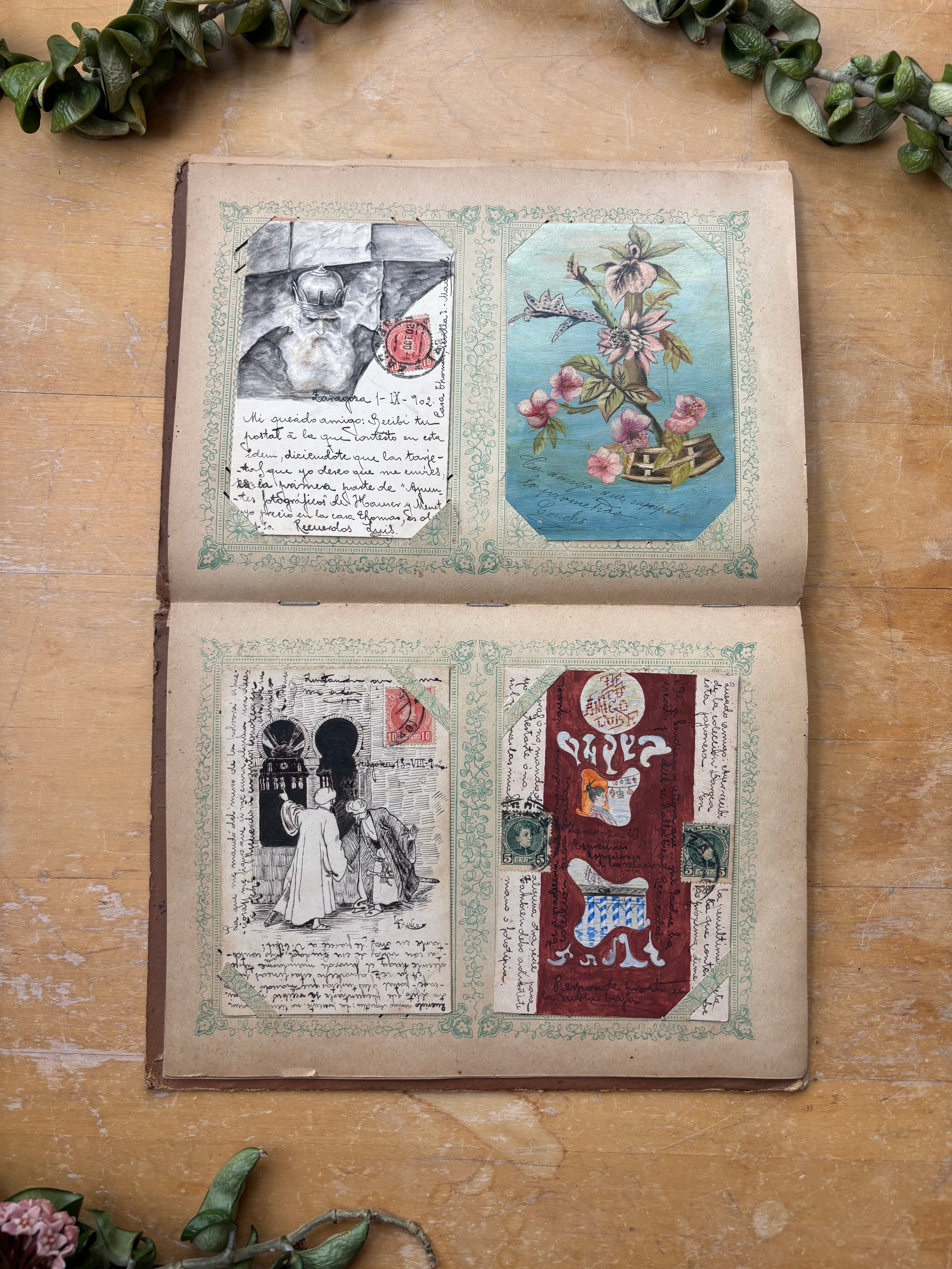 Antique Collection of Hand Painted Postcards