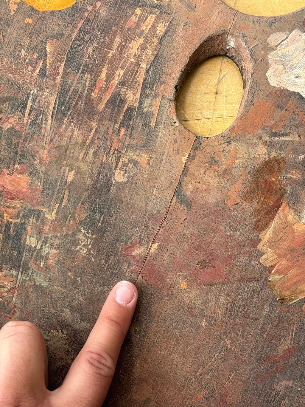 Large Antique Artists Pallet