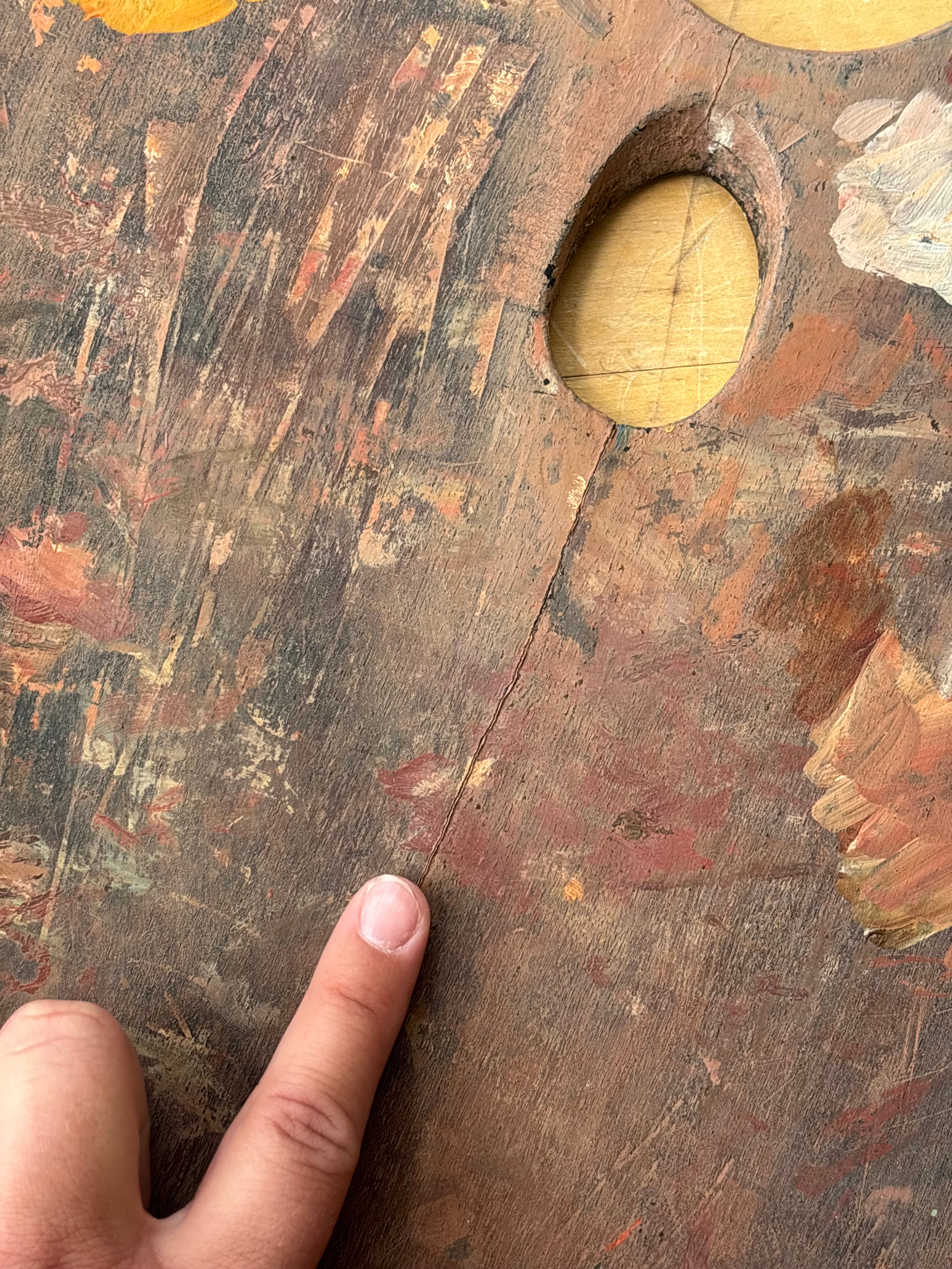 Large Antique Artists Pallet