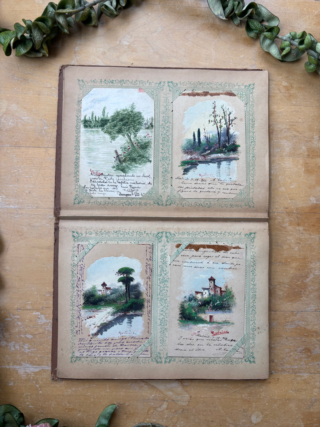 Antique Collection of Hand Painted Postcards