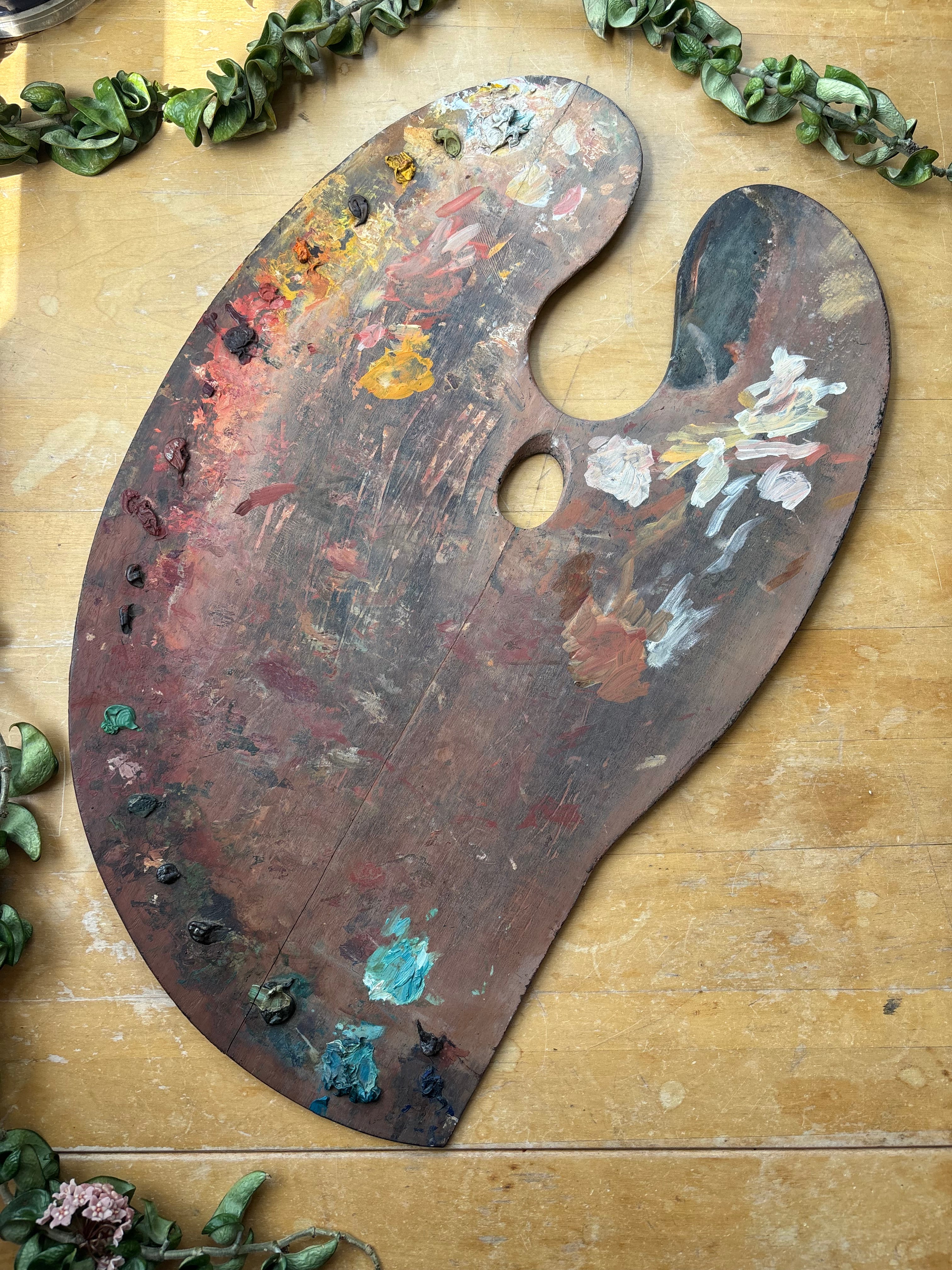 Large Antique Artists Pallet