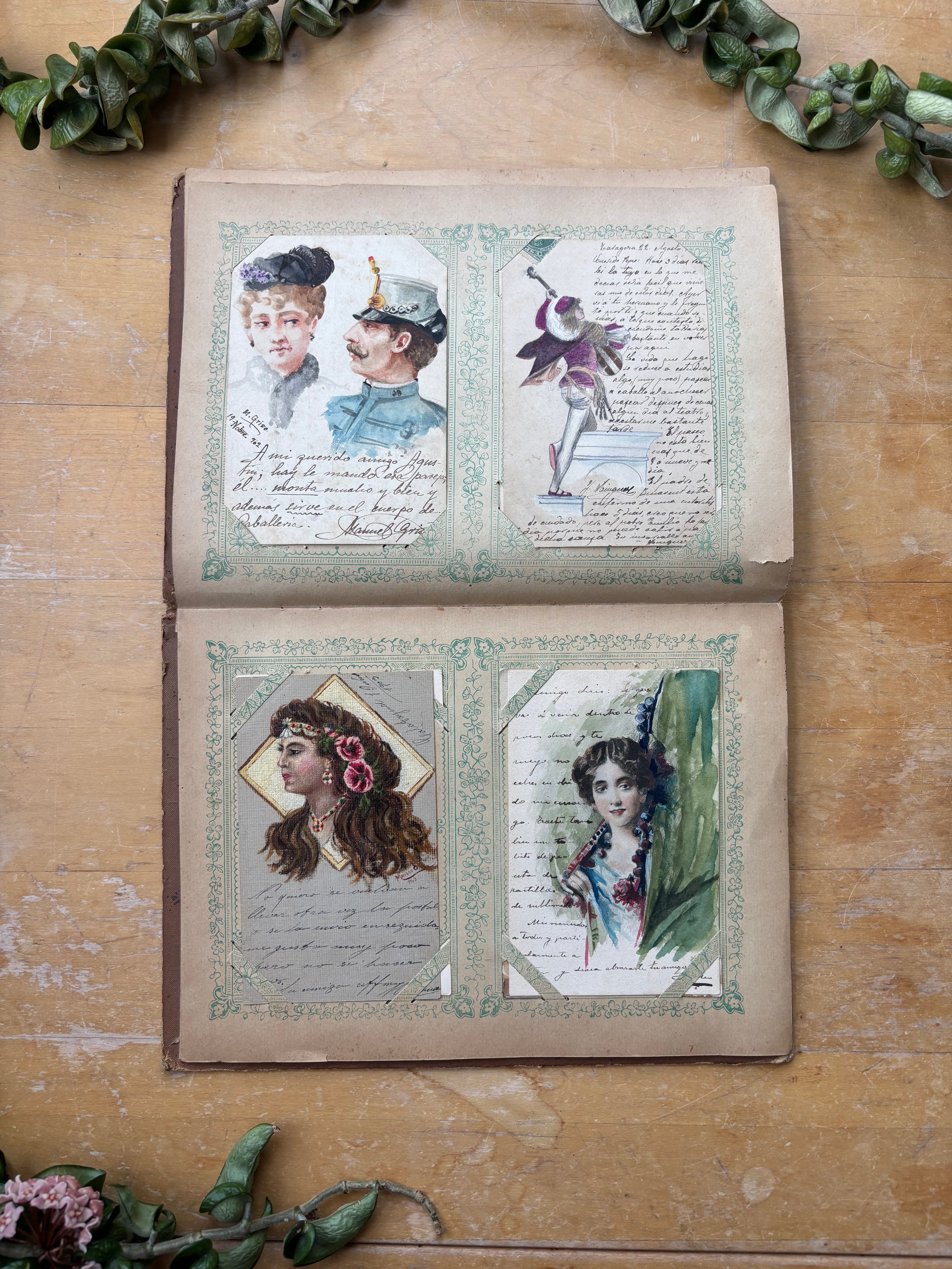 Antique Collection of Hand Painted Postcards