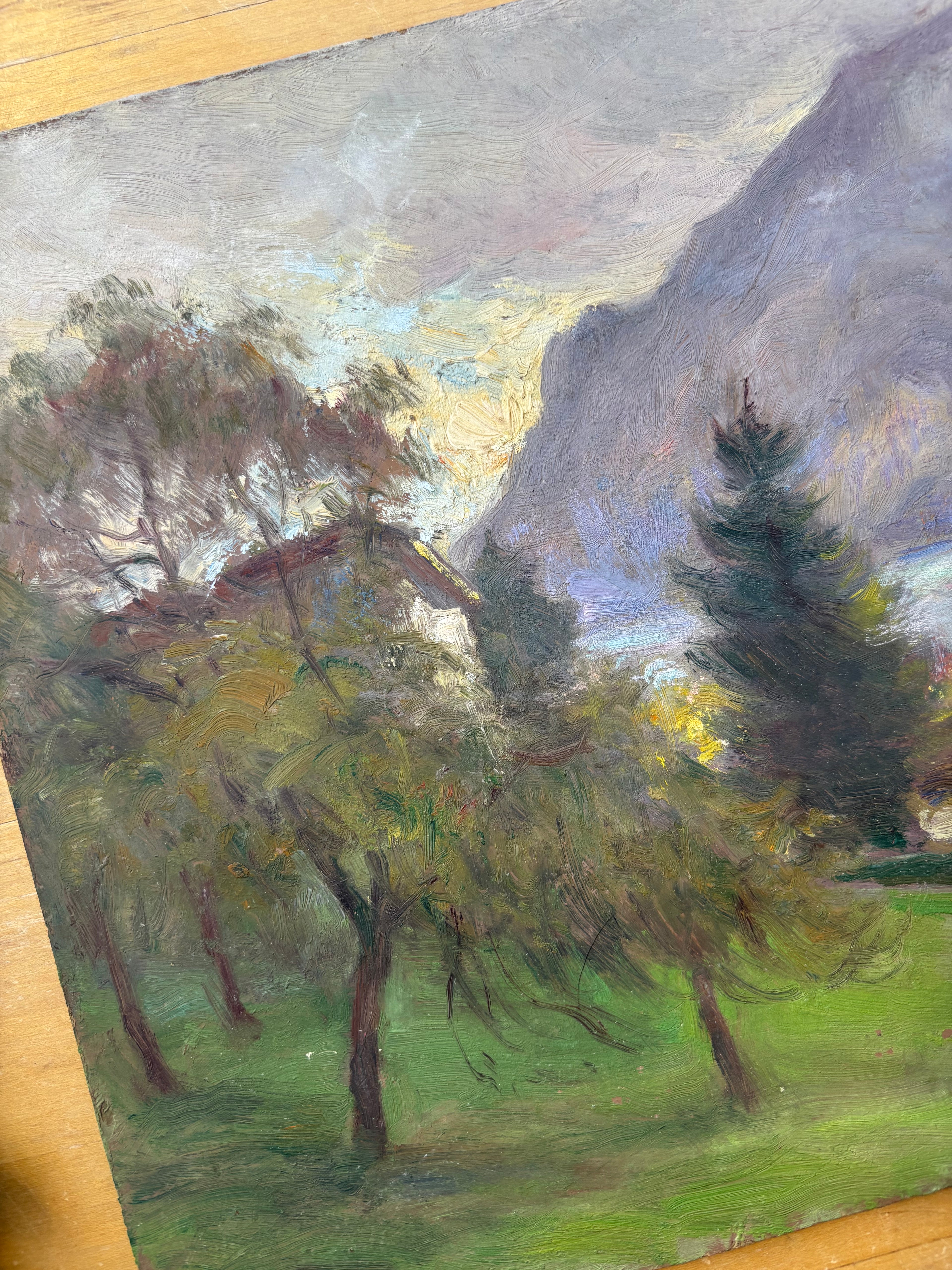 E. Quinton Oil Painting, Lakeside