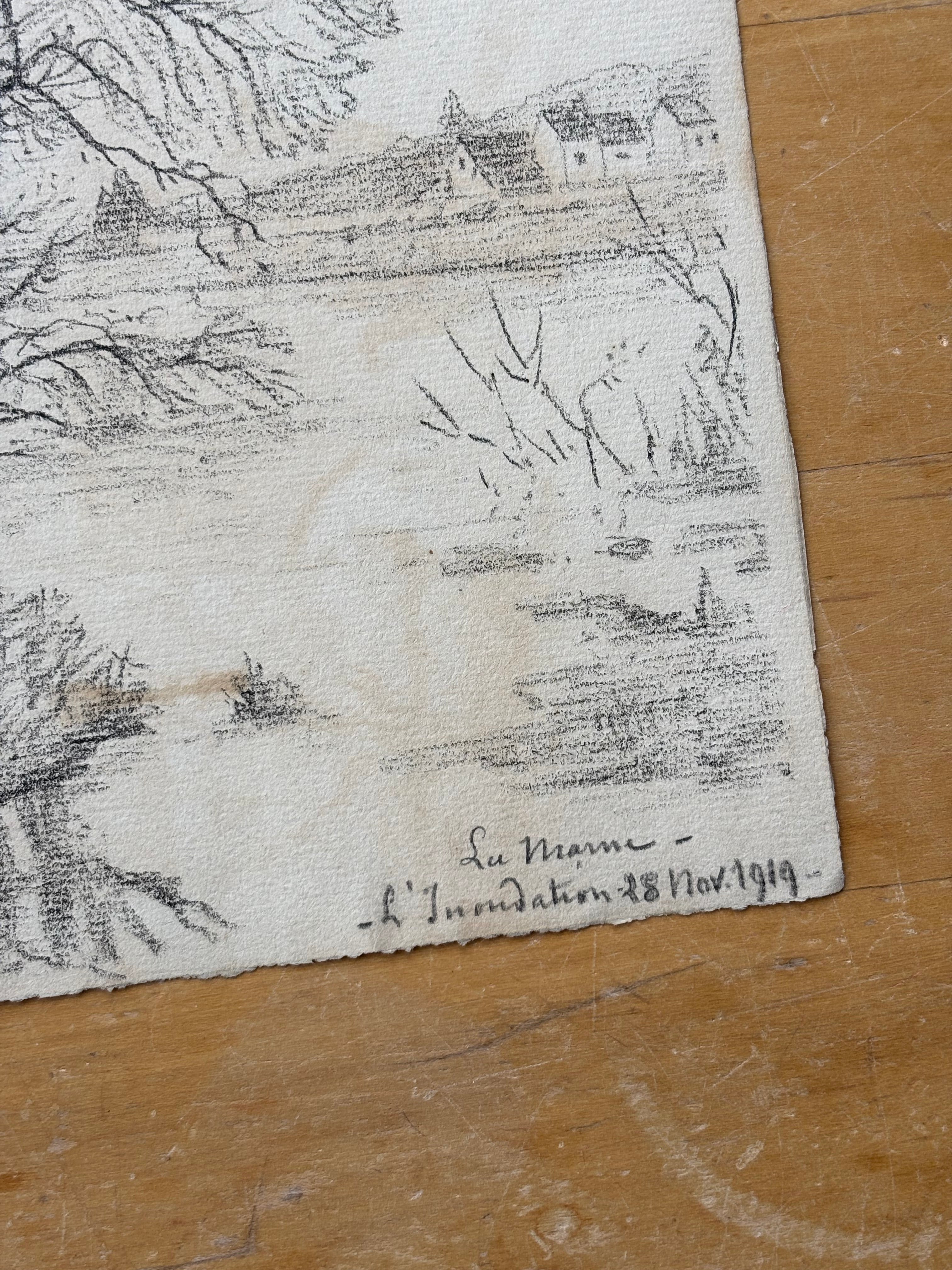 "La Marne" drawing by Paul Louchet
