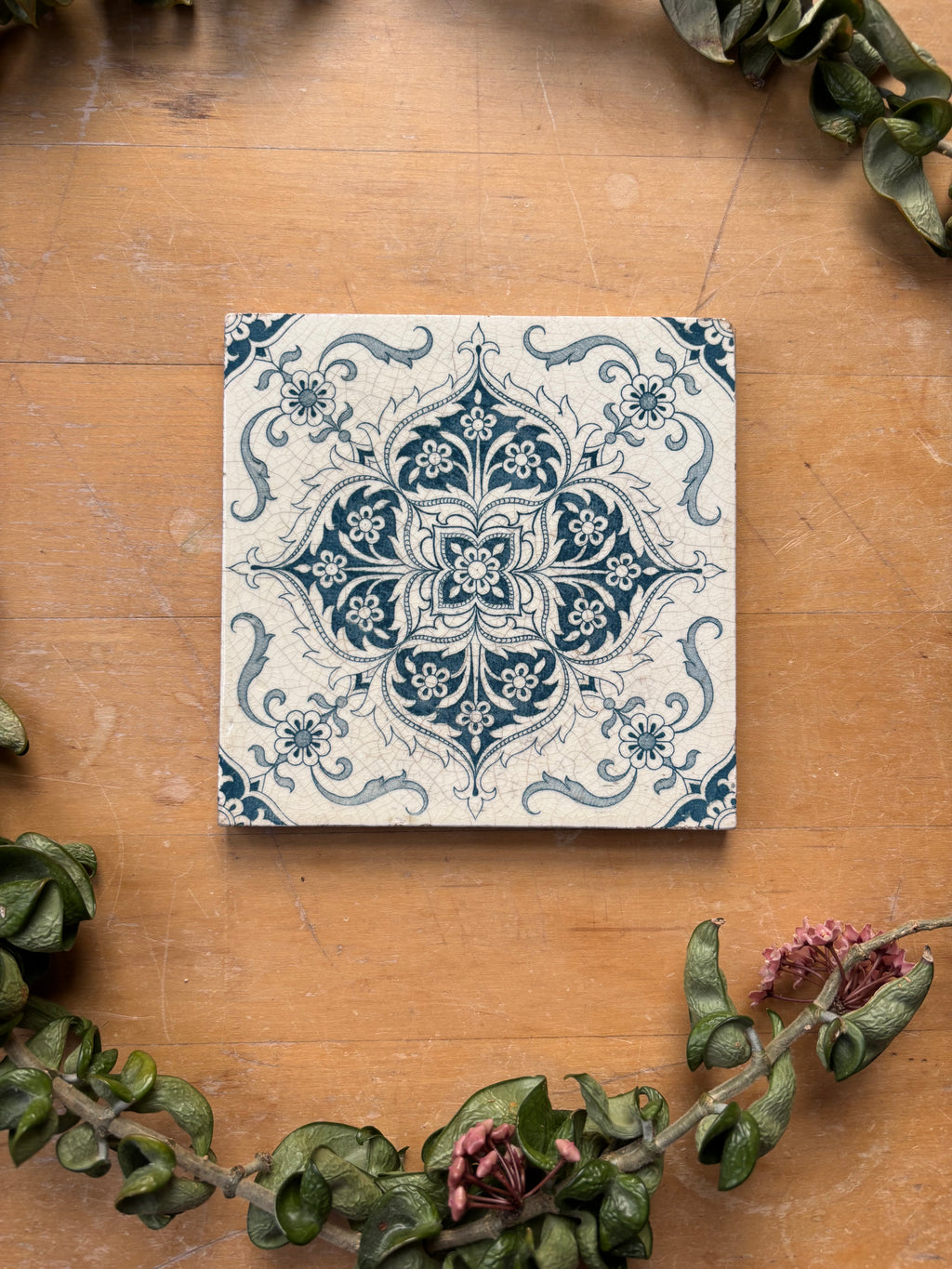 Antique Teal Medallion Tile