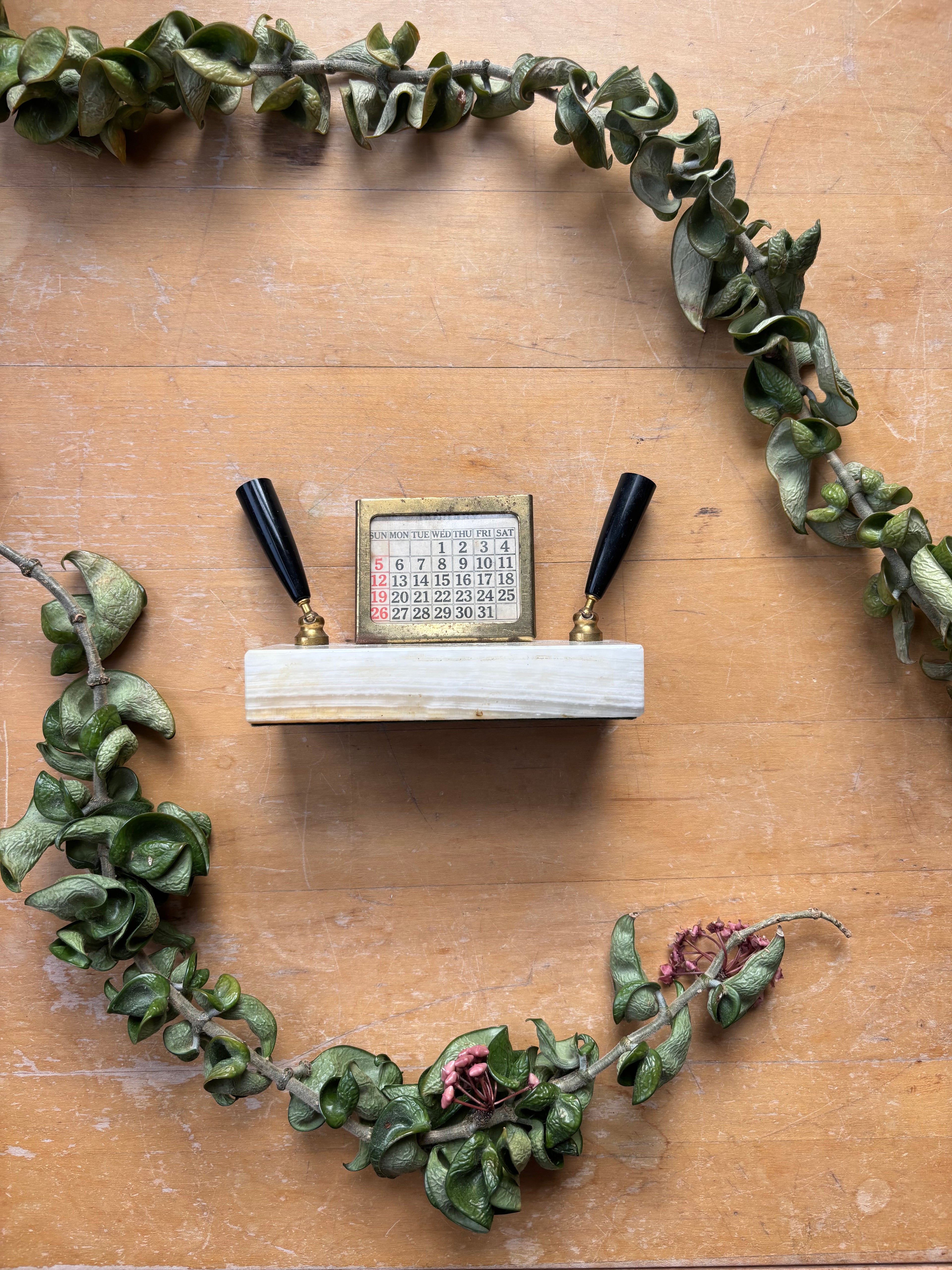 Vintage Onyx Manufacturing Perpetual Calendar
