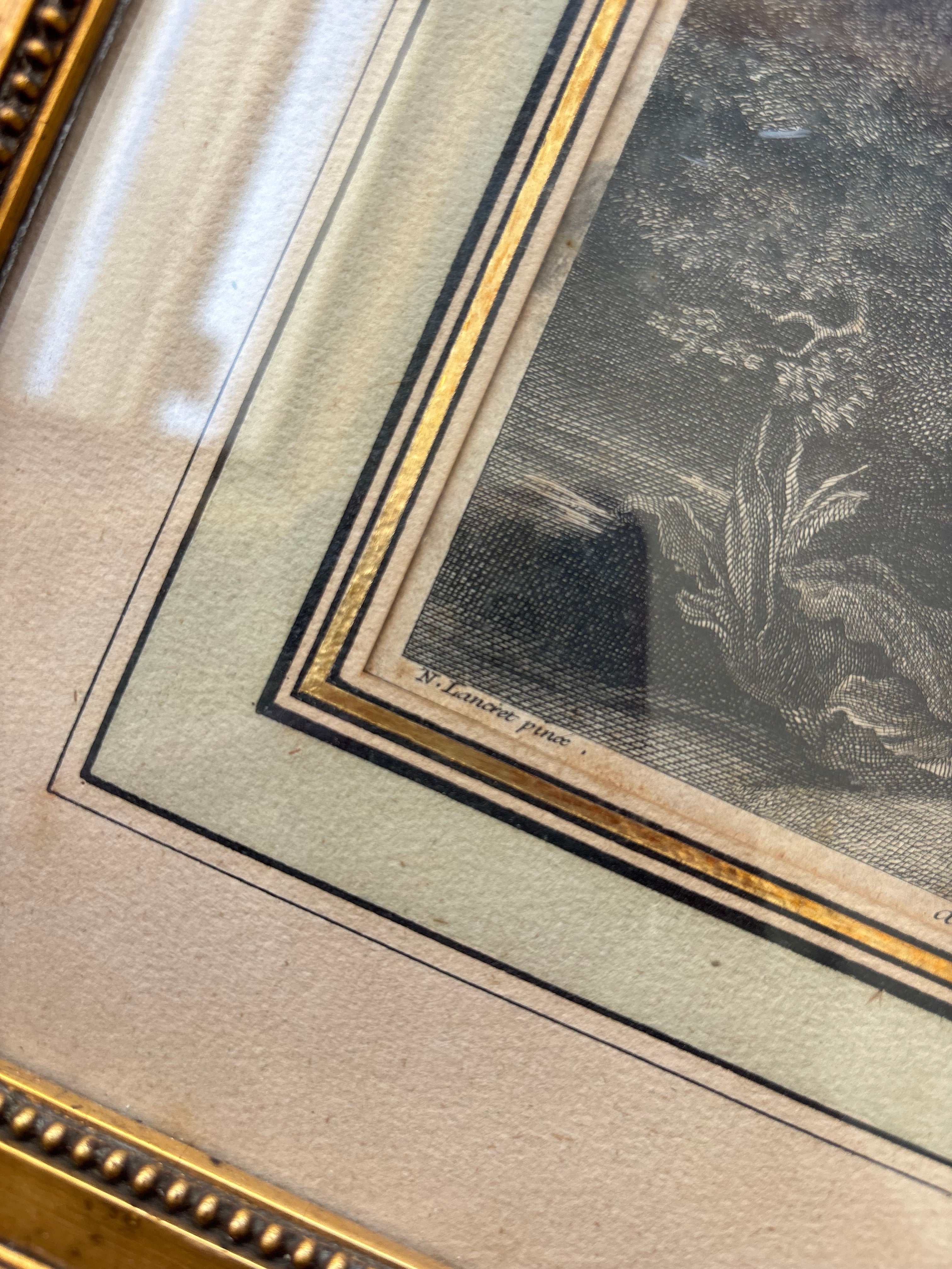 Rococo-Style Copper Plate Engraving
