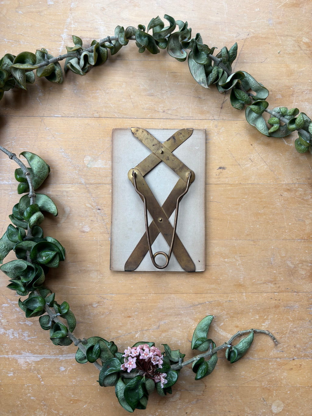 Glass Pinch Frame with Lady's Portrait