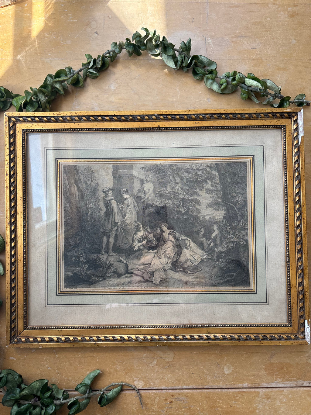 Rococo-Style Copper Plate Engraving